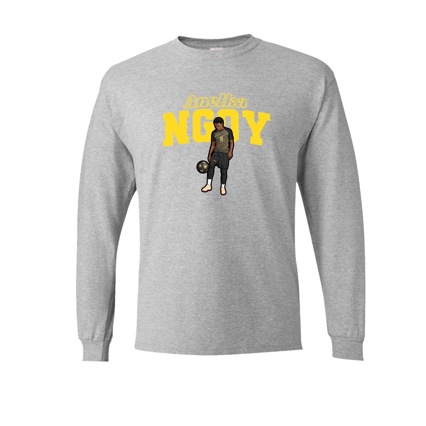 Long Sleeve Tee — Name Arch in Grey