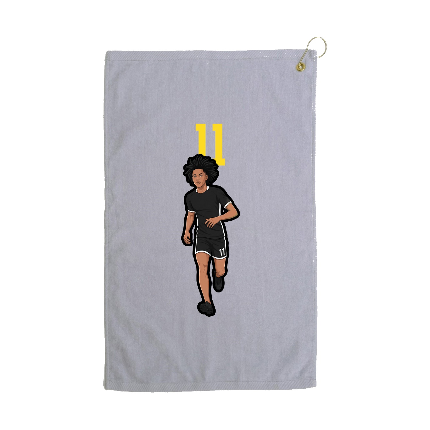 Golf Towel — Number Top in Grey