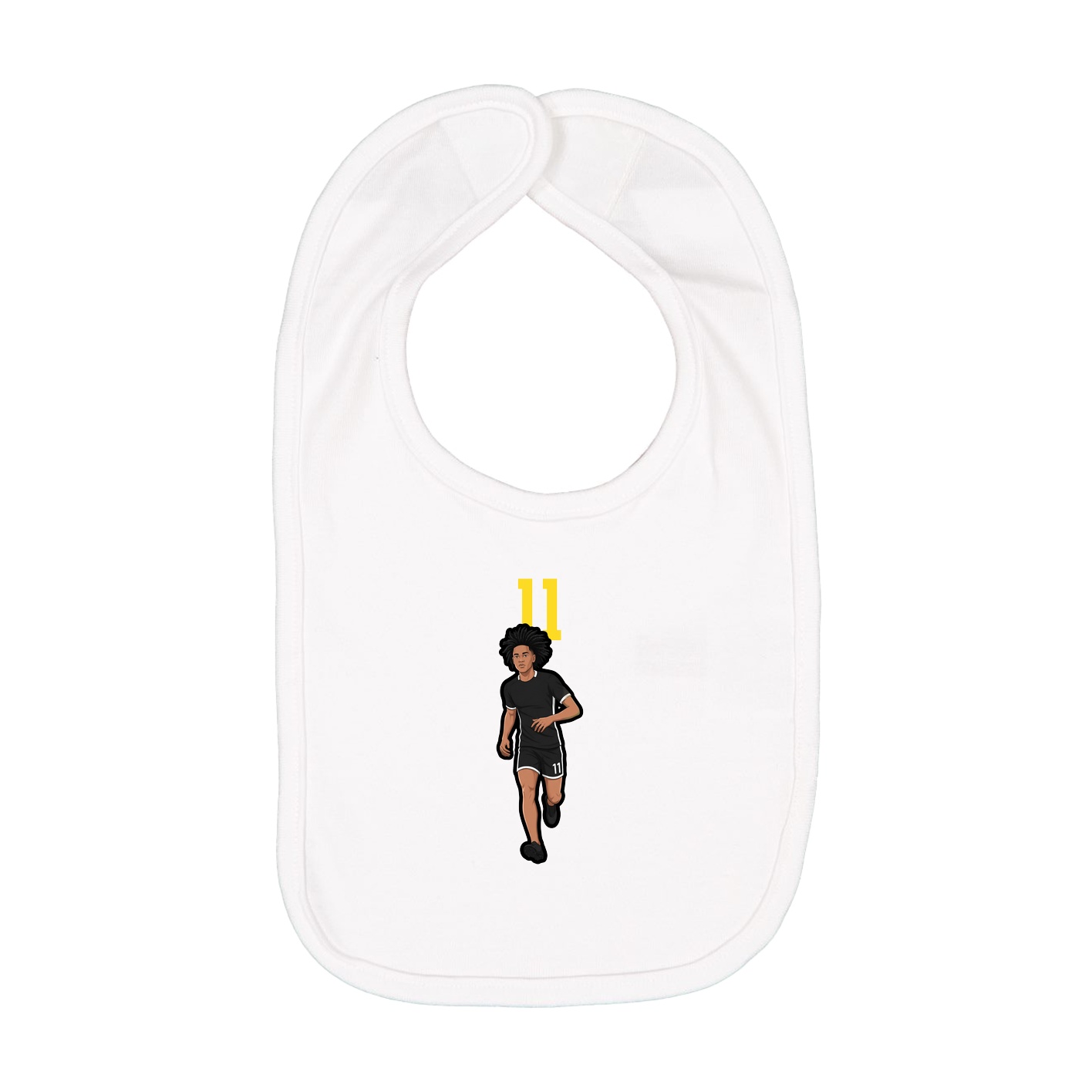Infant Bib — Number Top in White