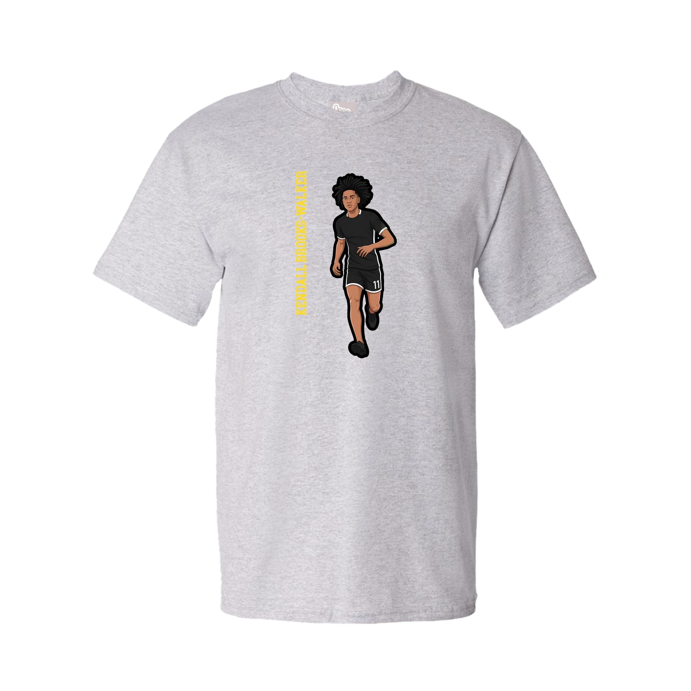 Tee — Name Vertical in Grey