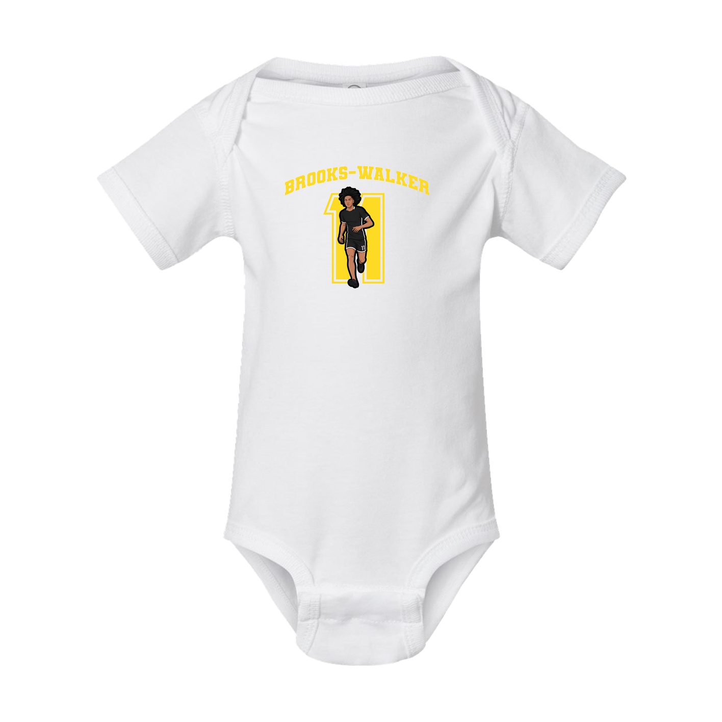 Baby Onesie — Number in White