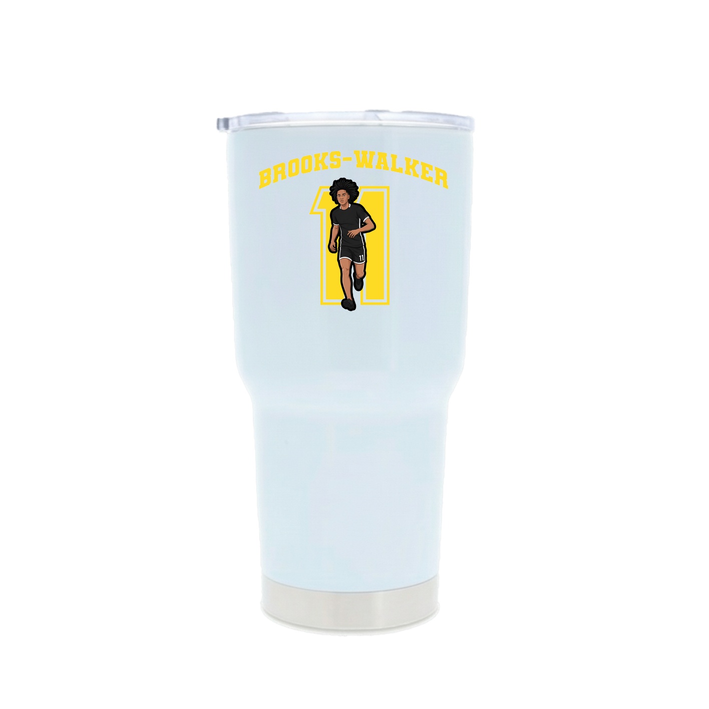 30oz Stainless Steel Tumbler — Number in White