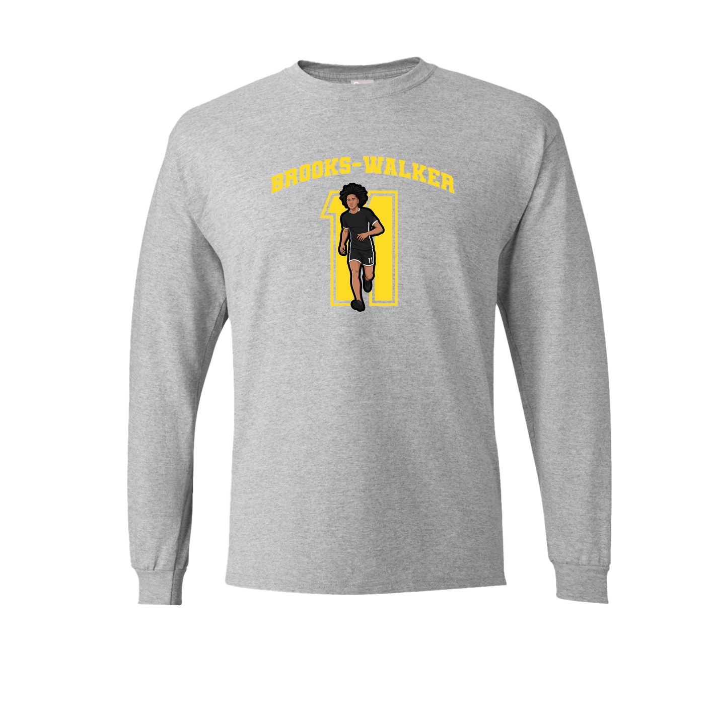 Long Sleeve Tee — Number in Grey