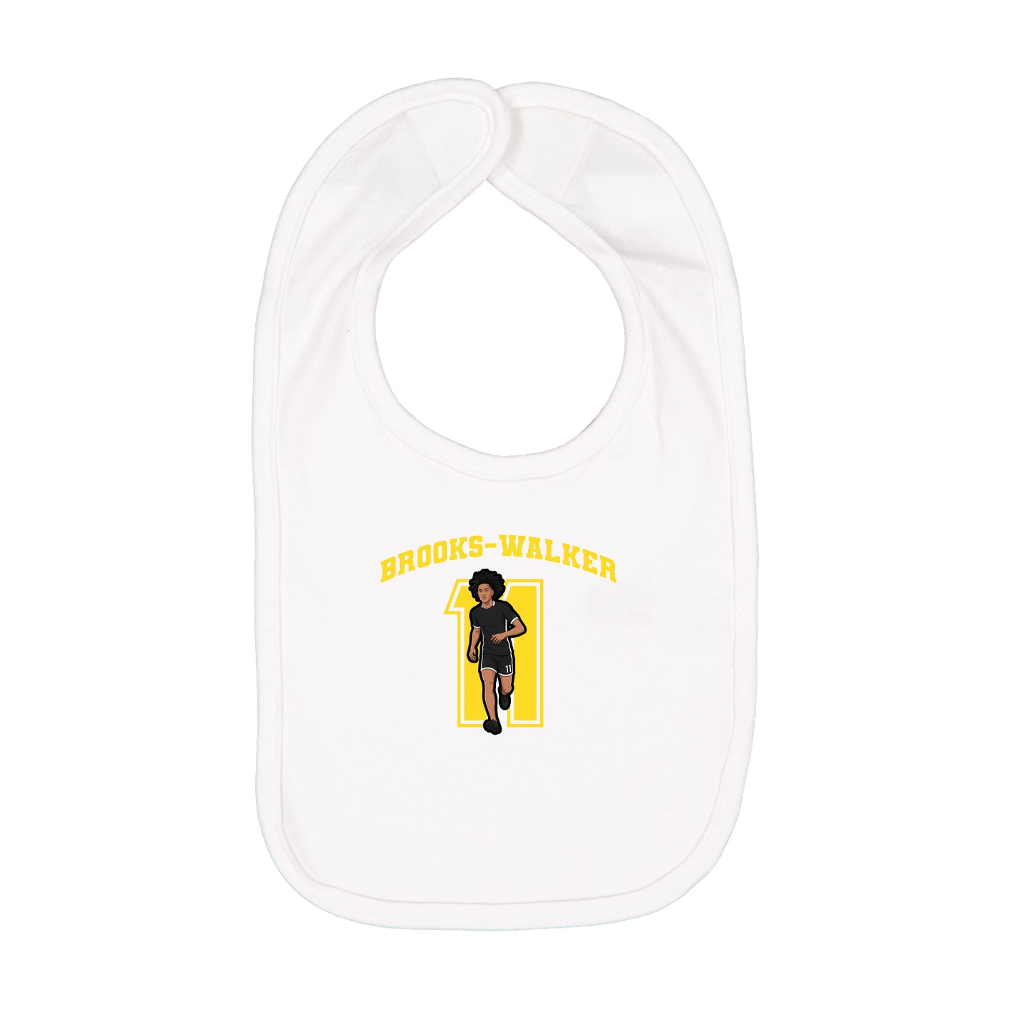 Infant Bib — Number in White
