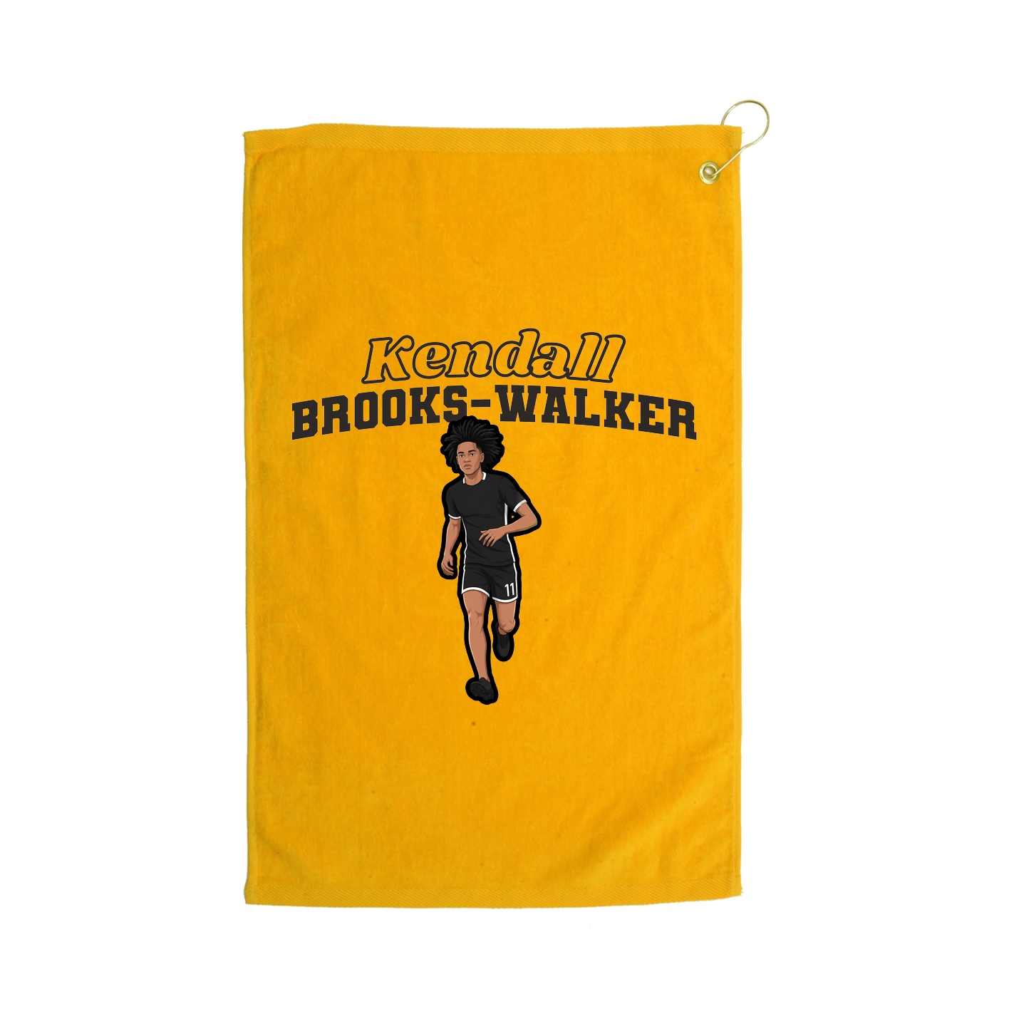 Golf Towel — Name Arch in Gold