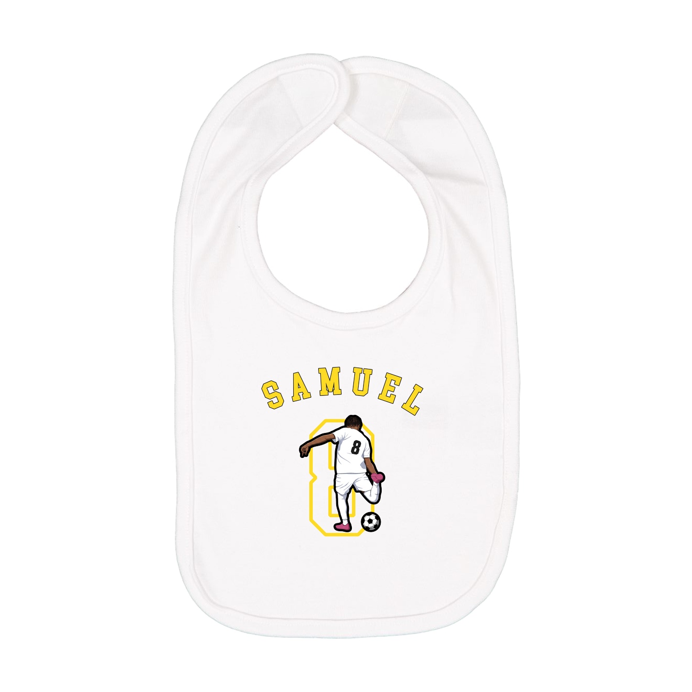 Infant Bib — Shirsey Arch in White
