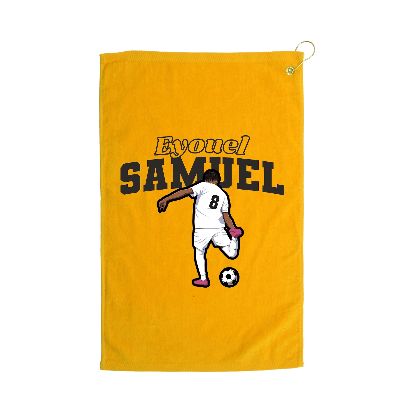 Golf Towel — Name Arch in Gold