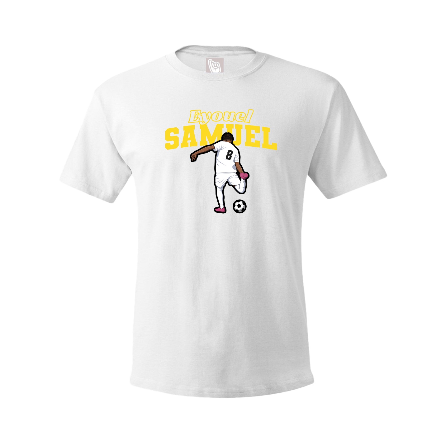 Youth Tee — Name Arch in White