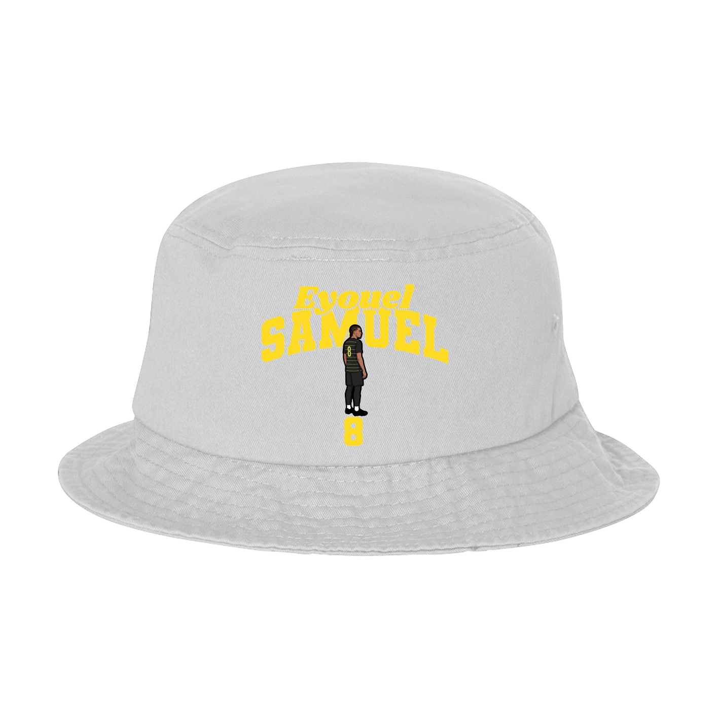 Bucket Cap — Signature Arch in White