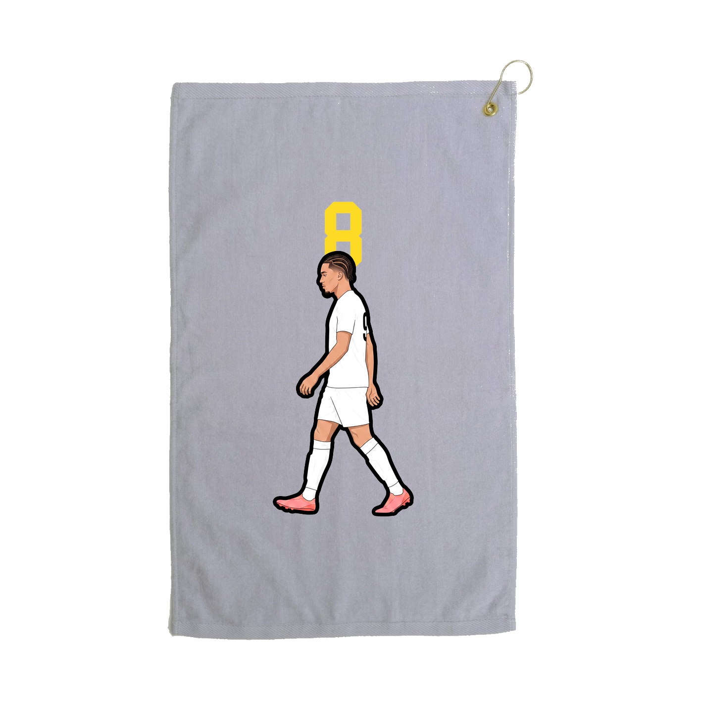 Golf Towel — Number Top in Grey
