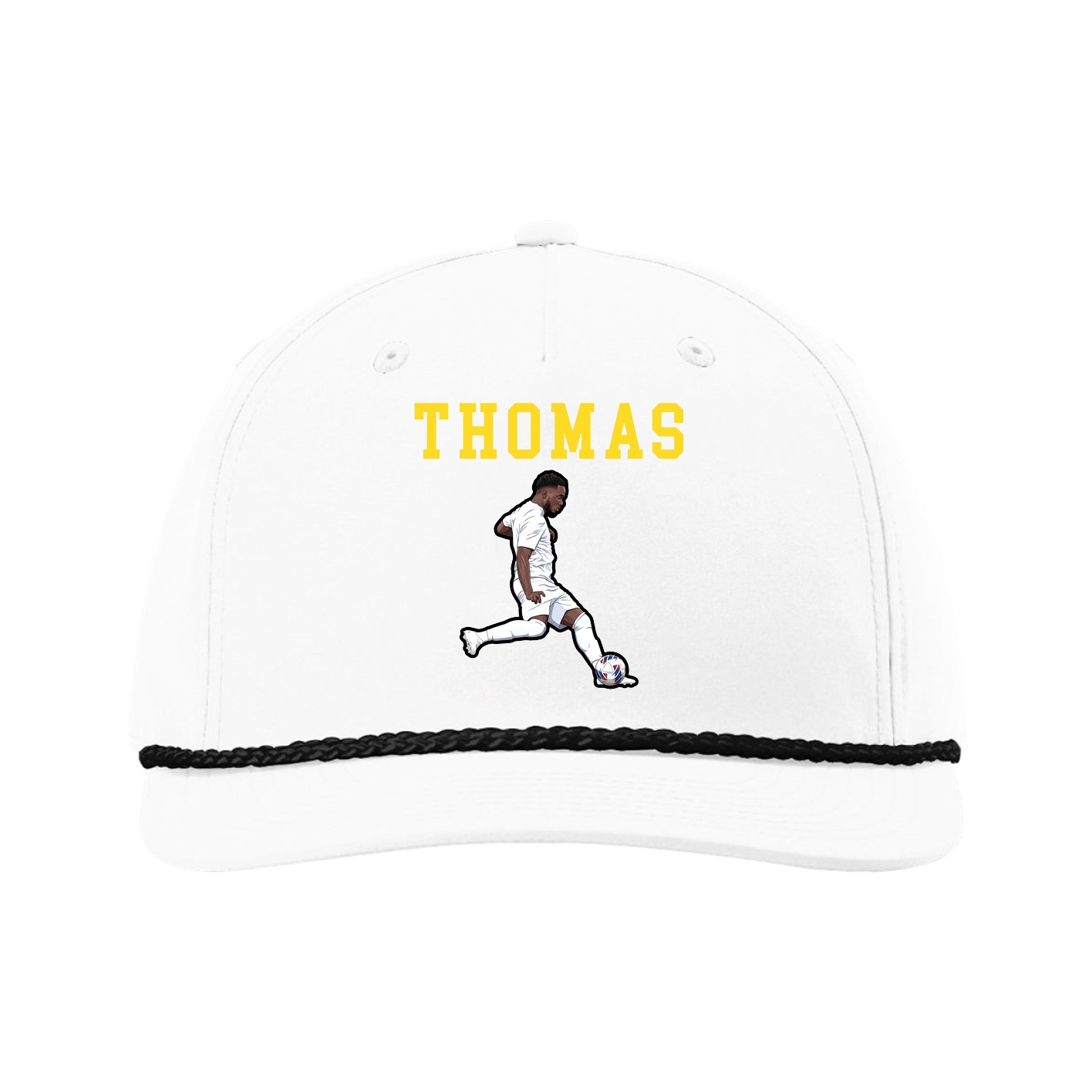 Five-Panel Classic Rope Cap — Shirsey in White