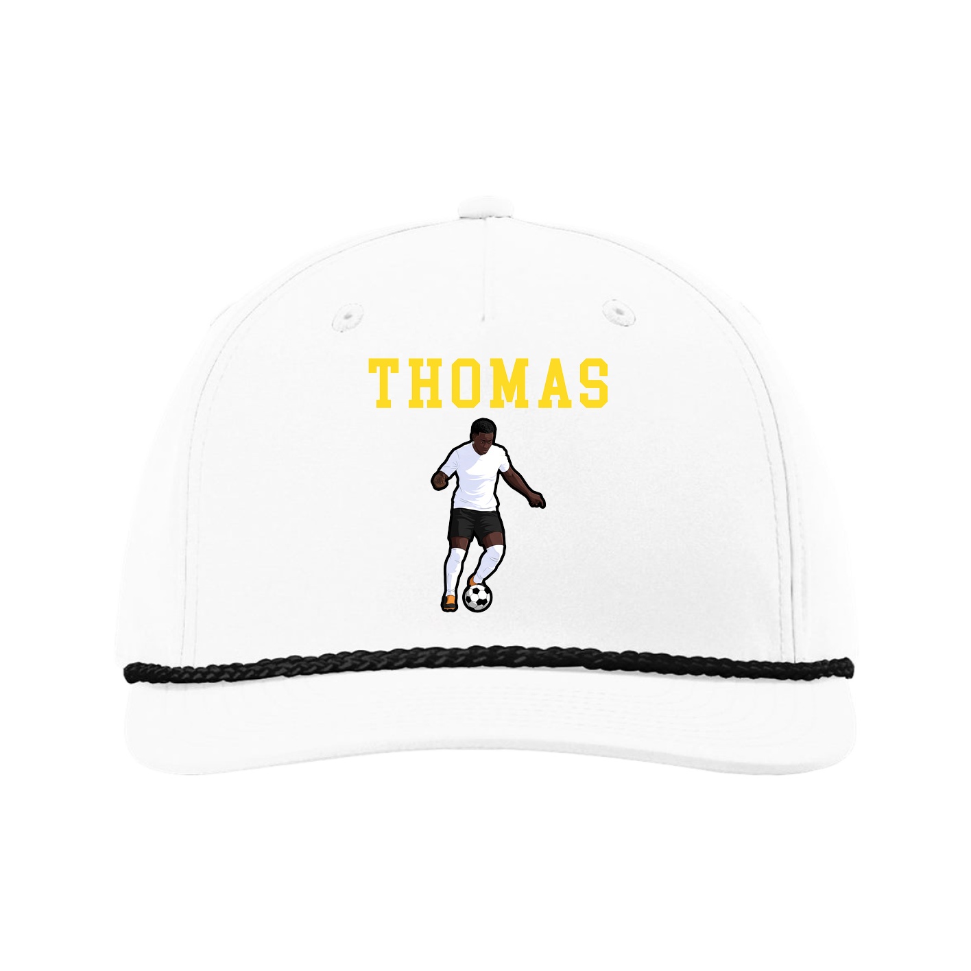 Five-Panel Classic Rope Cap — Shirsey in White
