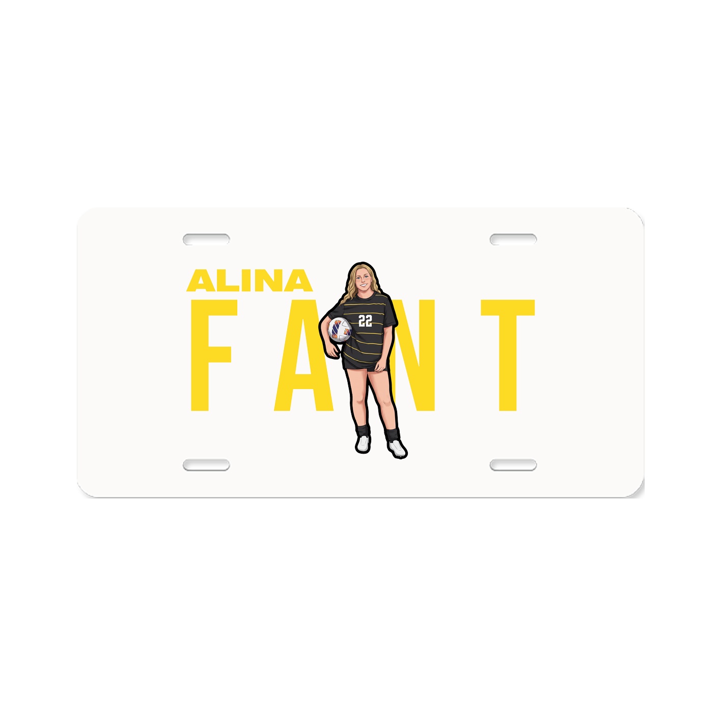 License Plate — Player Name in Classic
