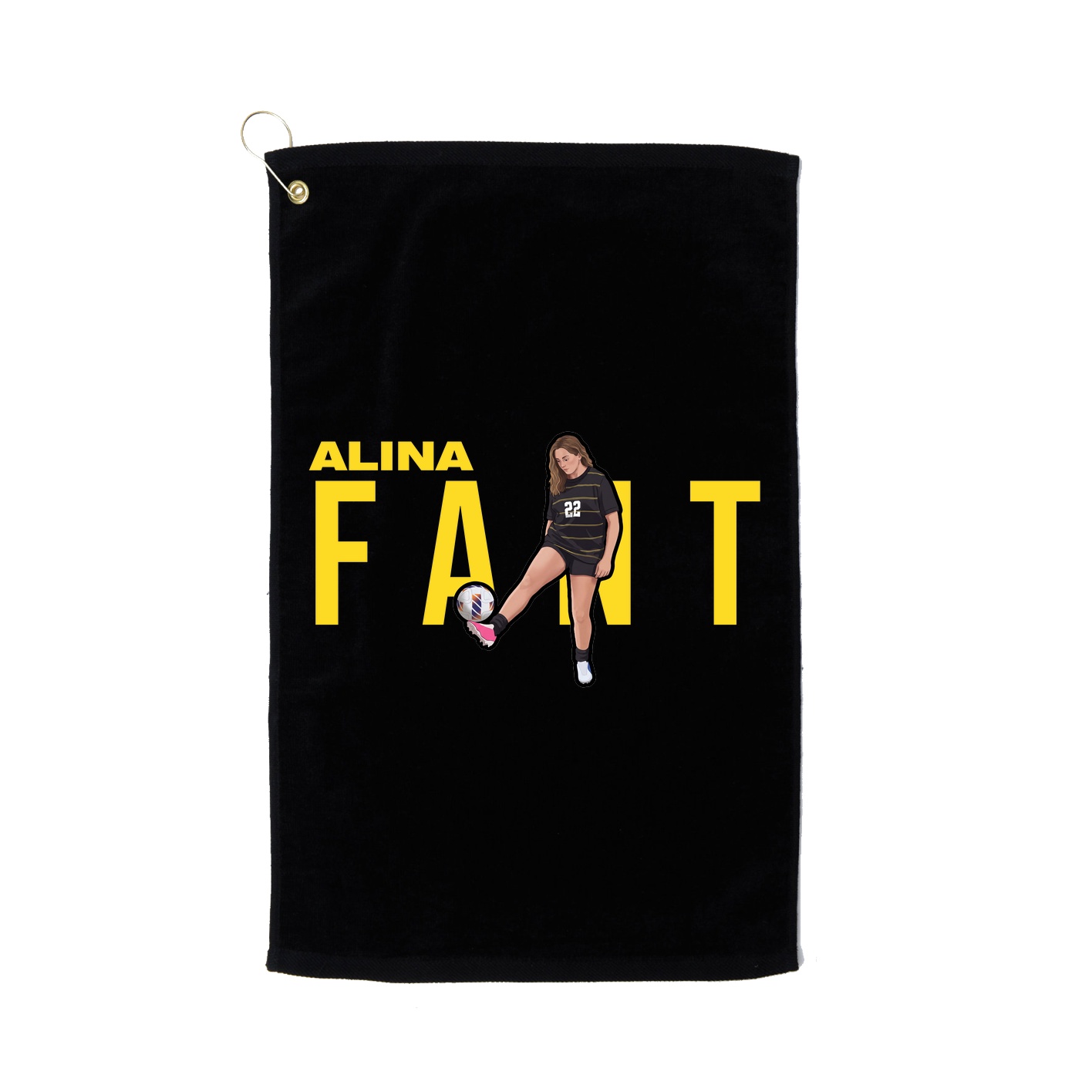 Golf Towel — Player Name in Black