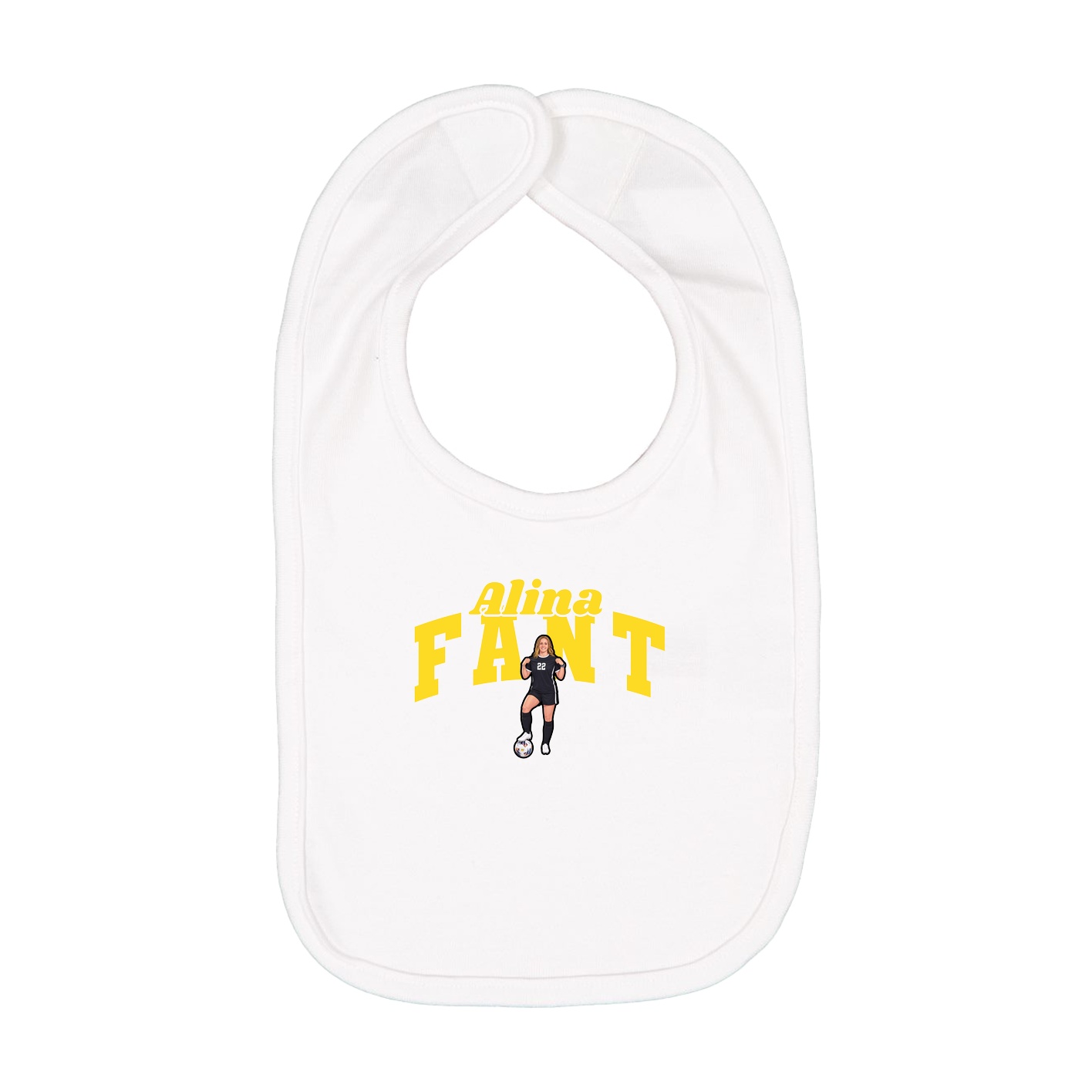 Infant Bib — Signature Arch in White