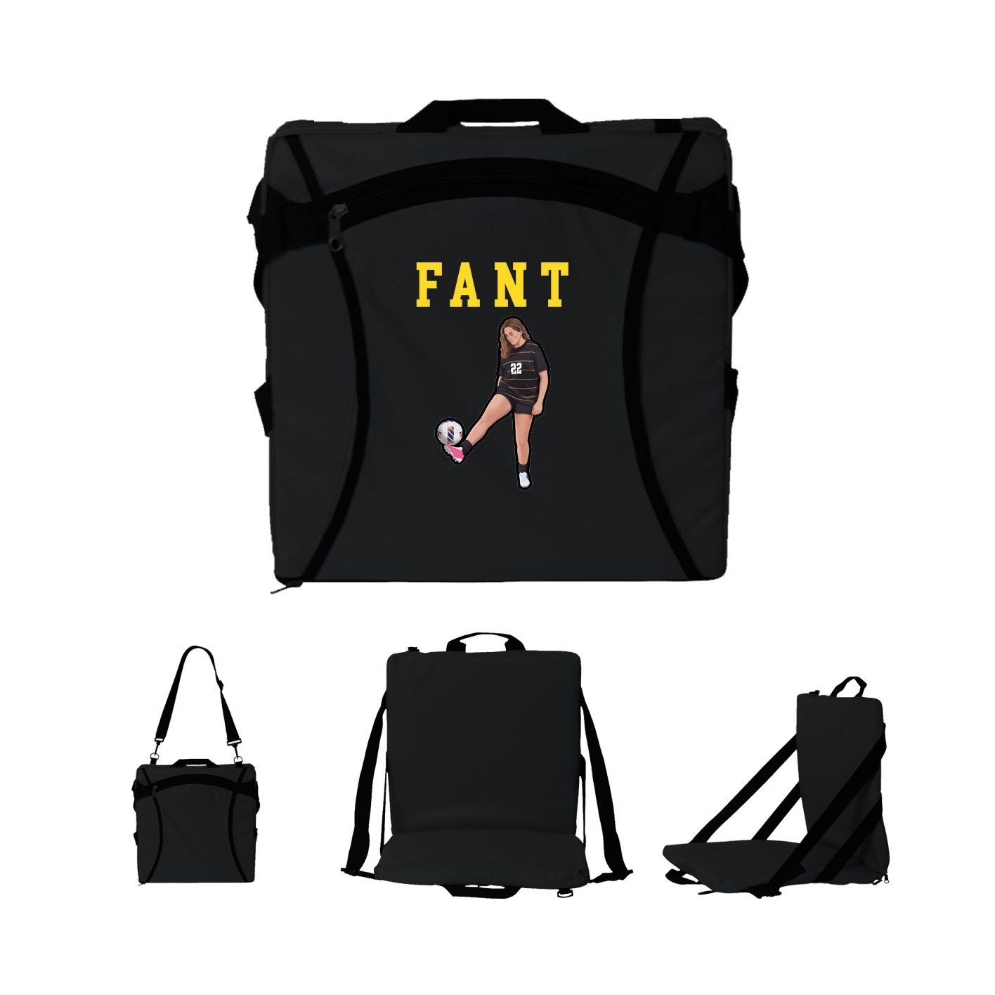 Folding Stadium Seat — Shirsey in Black