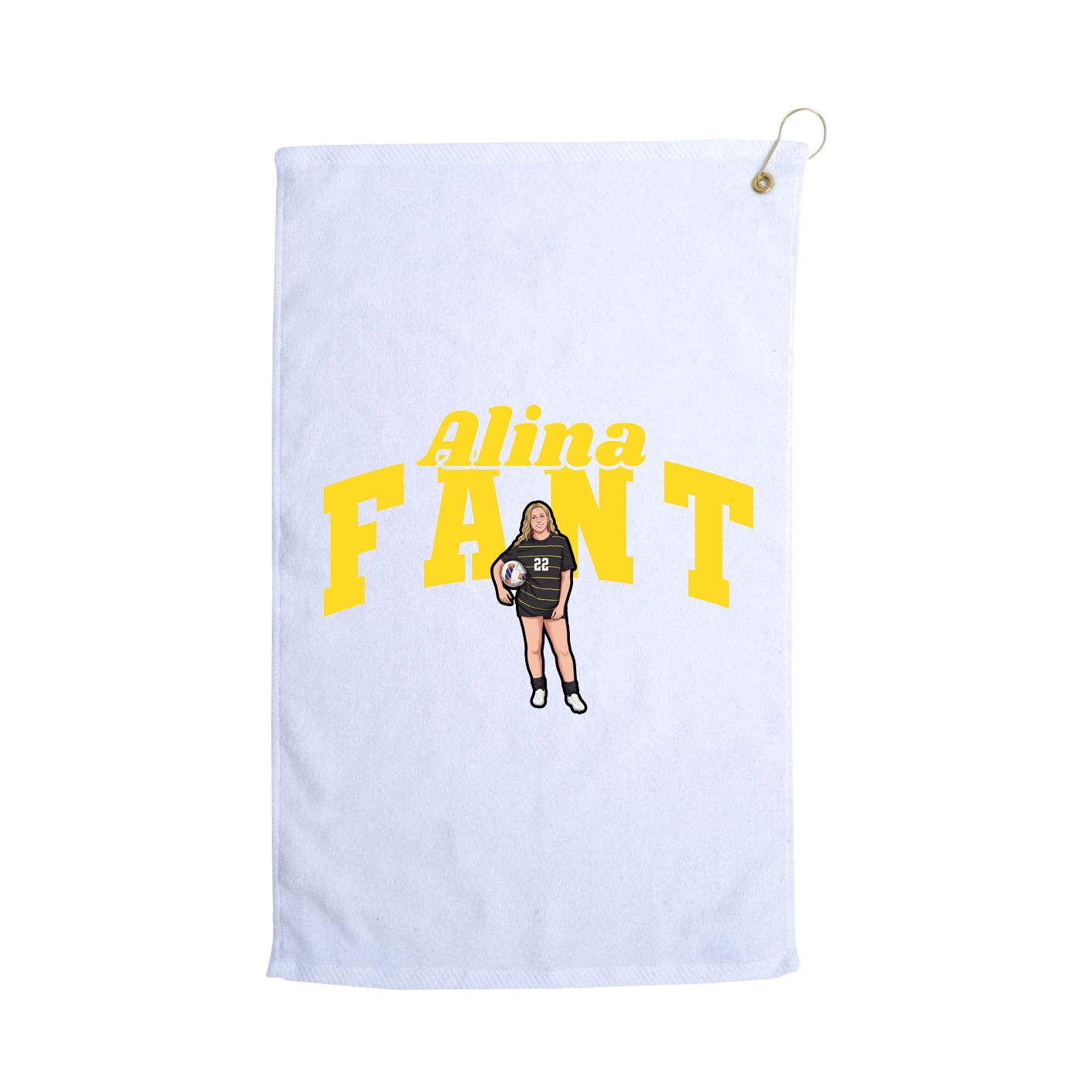 Golf Towel — Signature Arch in White