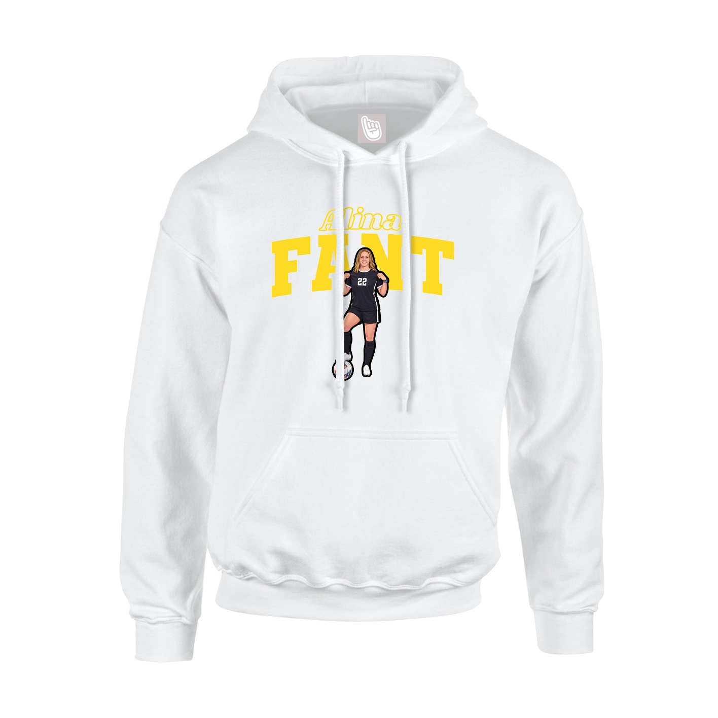 Hoodie — Name Arch in White
