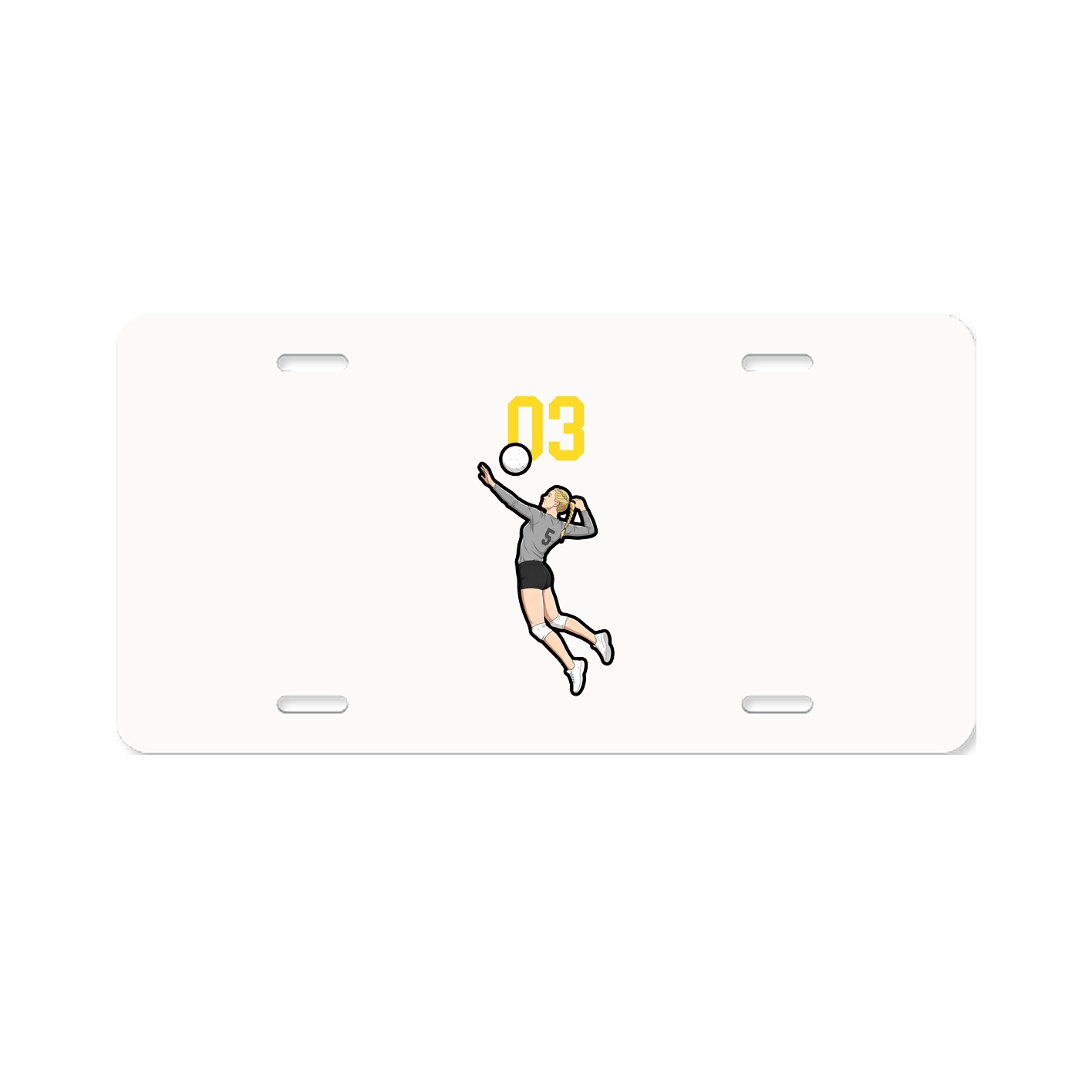 License Plate — Number Top in Classic