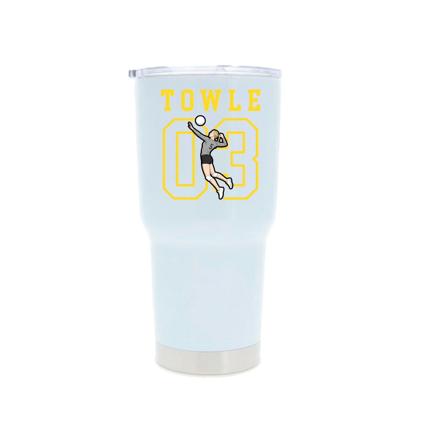 30oz Stainless Steel Tumbler — Shirsey in White