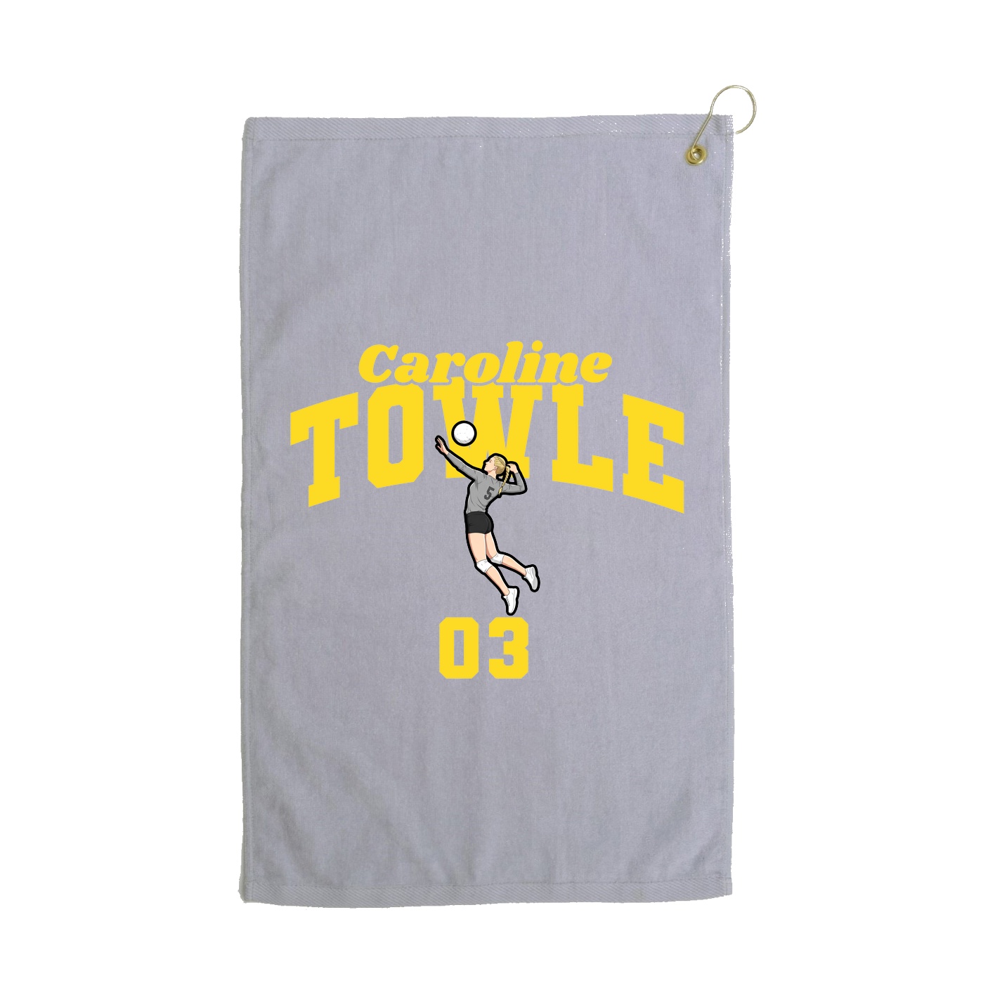 Golf Towel — Signature Arch in Grey