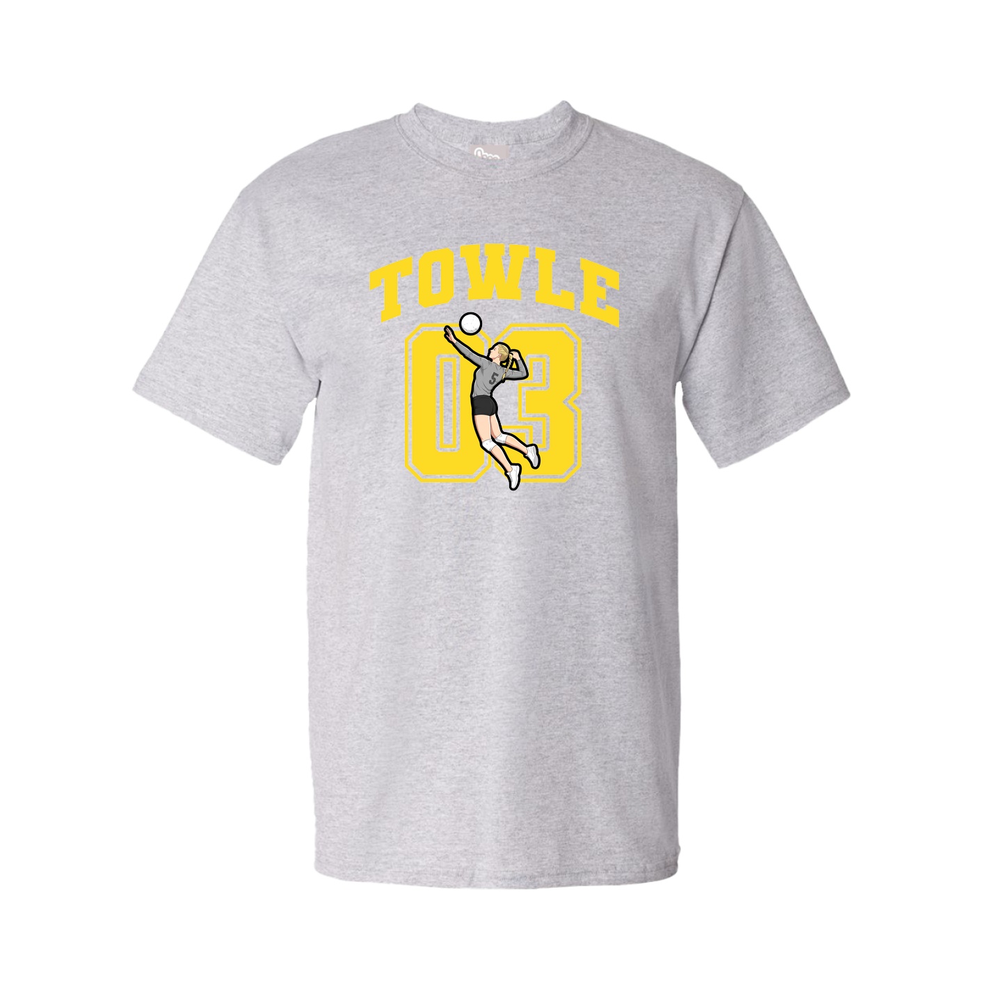 Youth Tee — Number in Grey