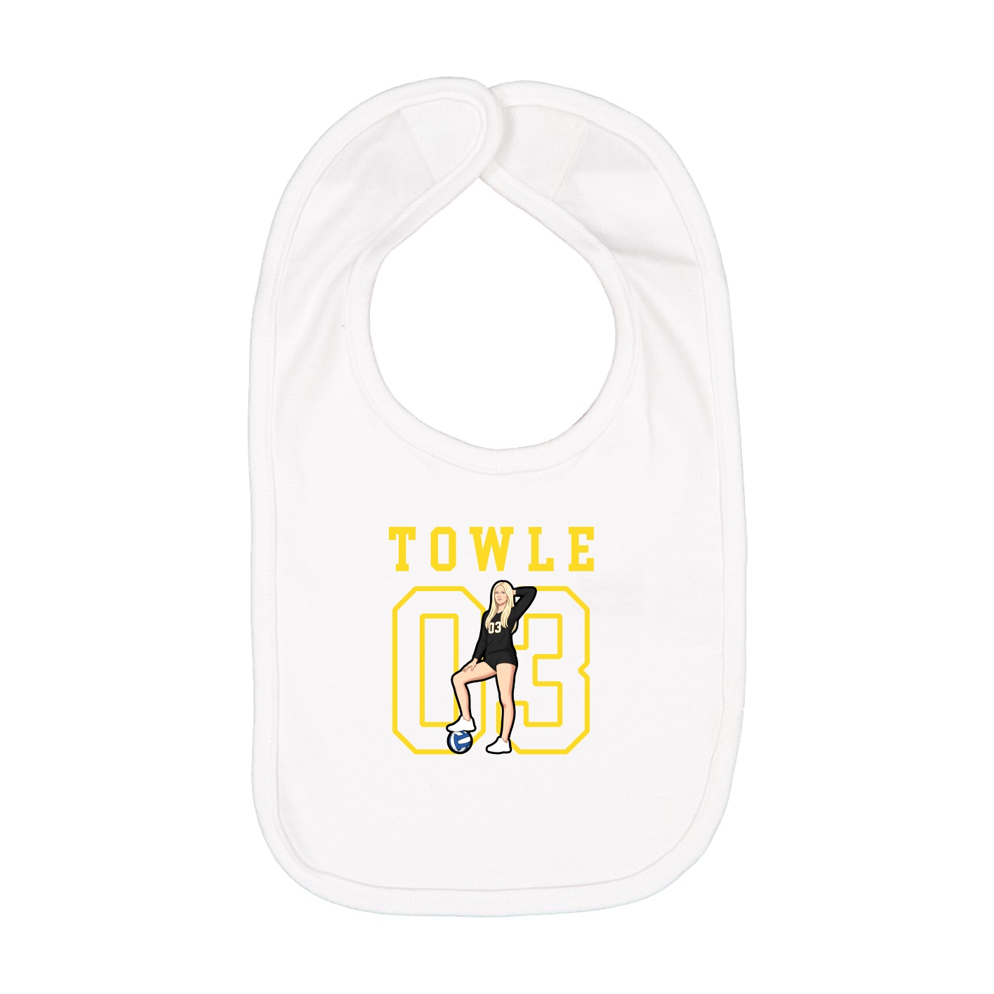 Infant Bib — Shirsey in White