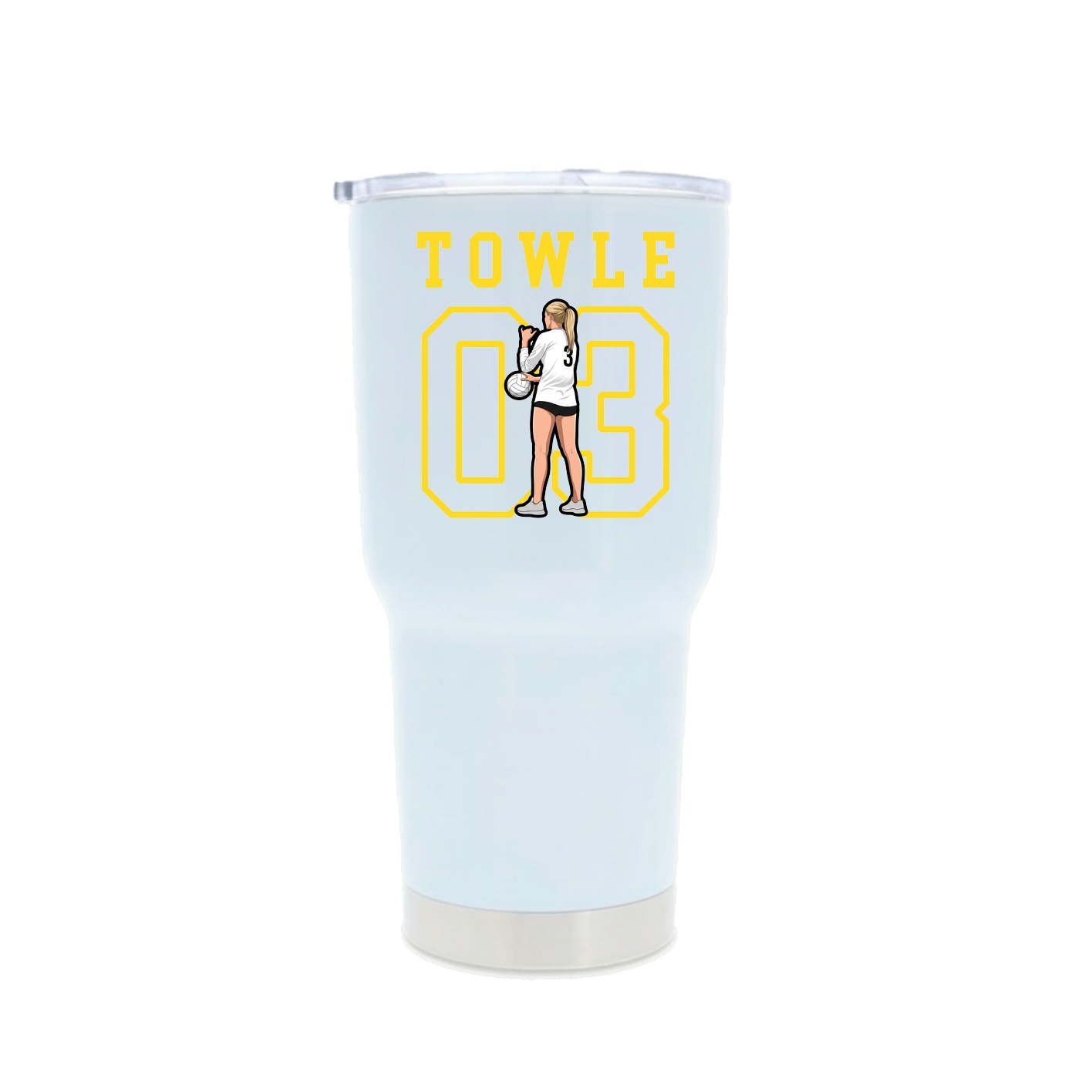 30oz Stainless Steel Tumbler — Shirsey in White