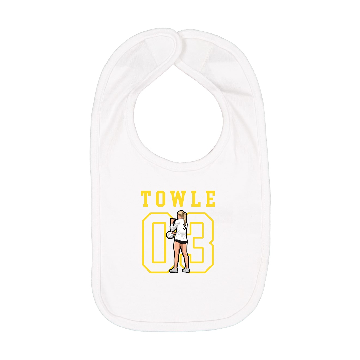 Infant Bib — Shirsey in White