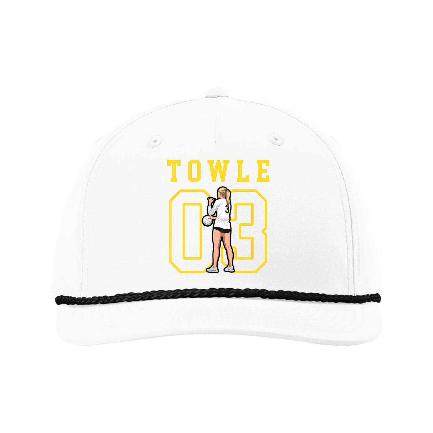 Five-Panel Classic Rope Cap — Shirsey in White