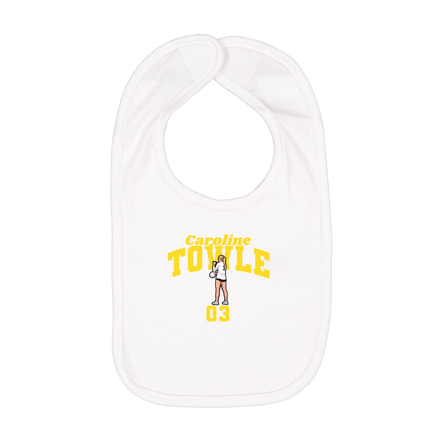 Infant Bib — Signature Arch in White