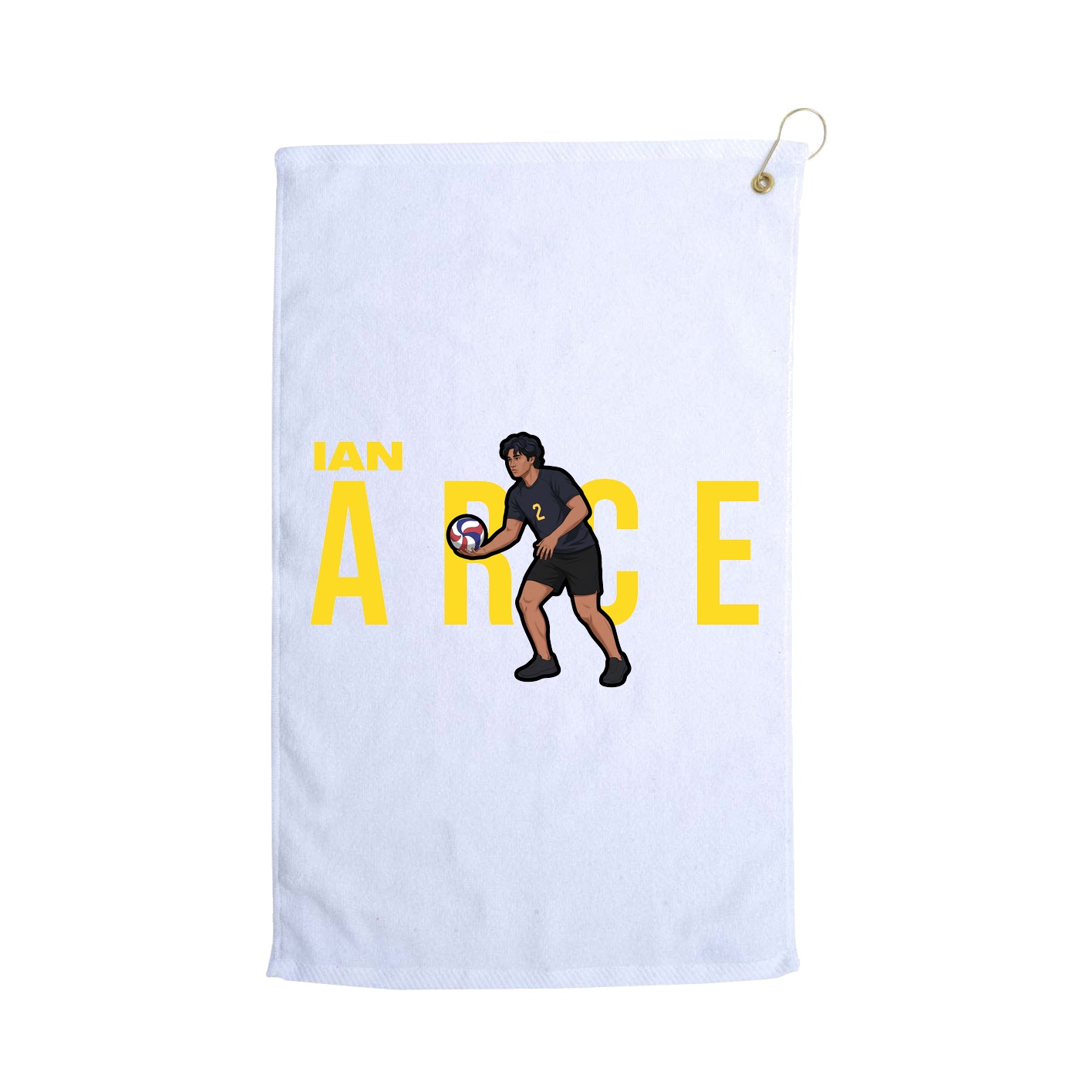 Golf Towel — Player Name in White