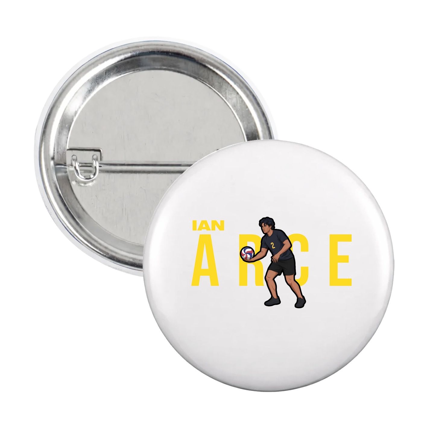 Game Day Button — Player Name in White
