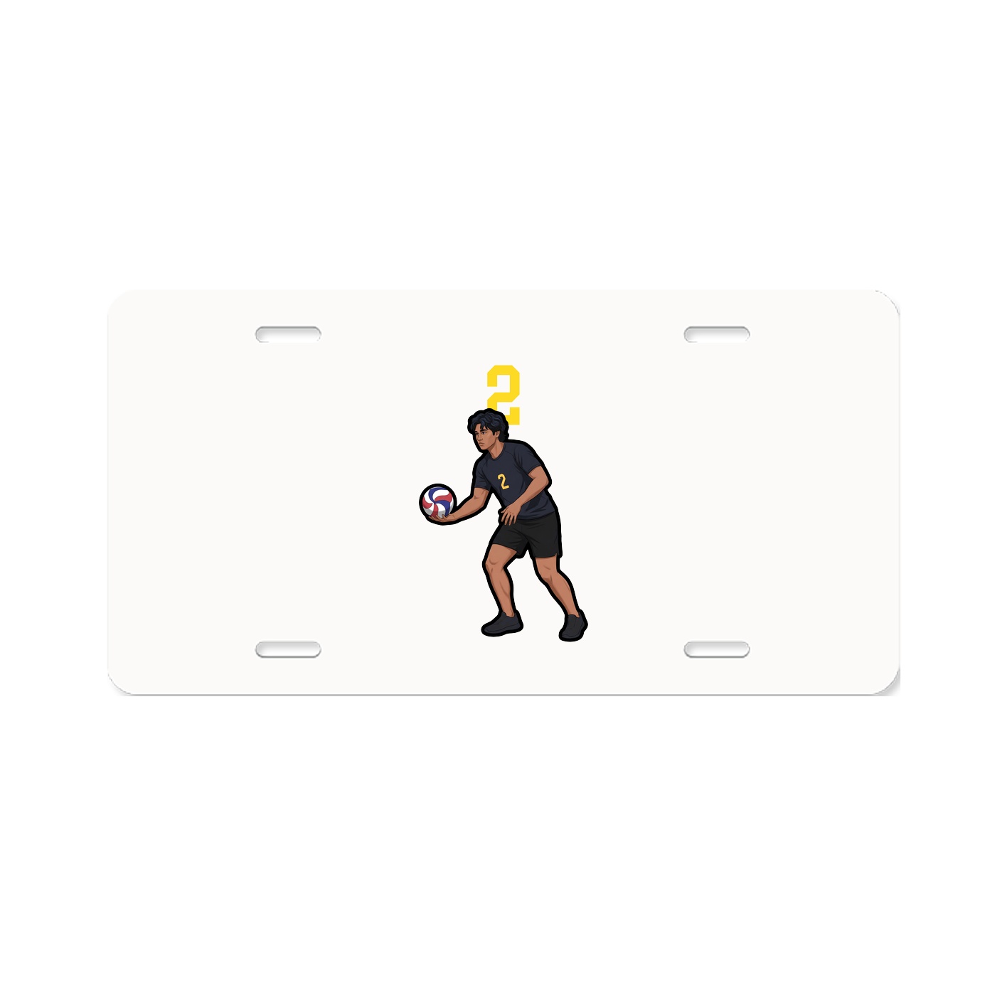 License Plate — Number Top in Classic