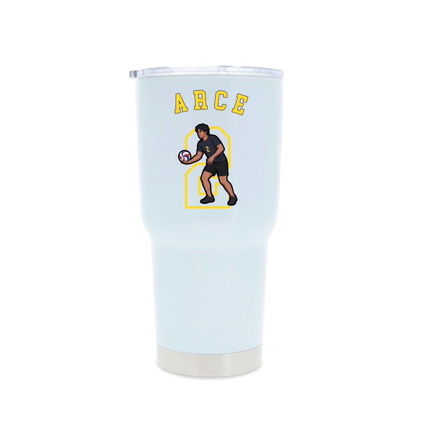 30oz Stainless Steel Tumbler — Shirsey Arch in White