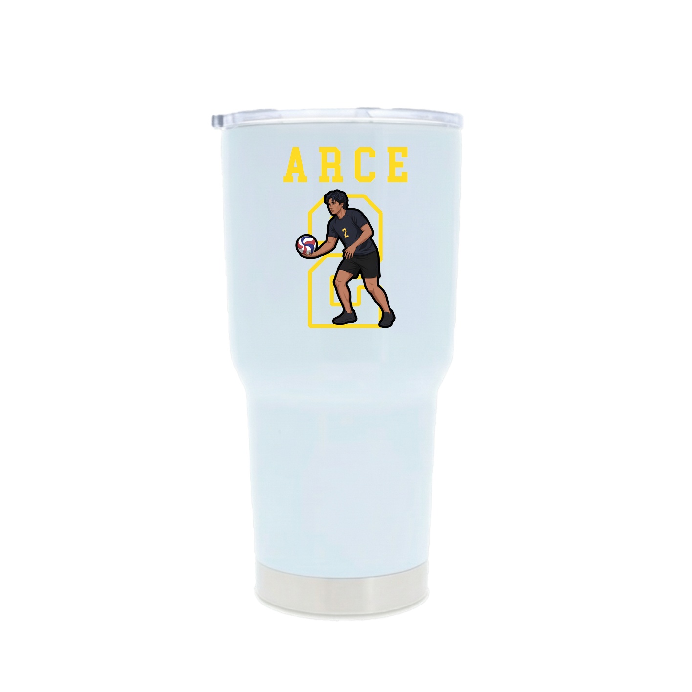 30oz Stainless Steel Tumbler — Shirsey in White
