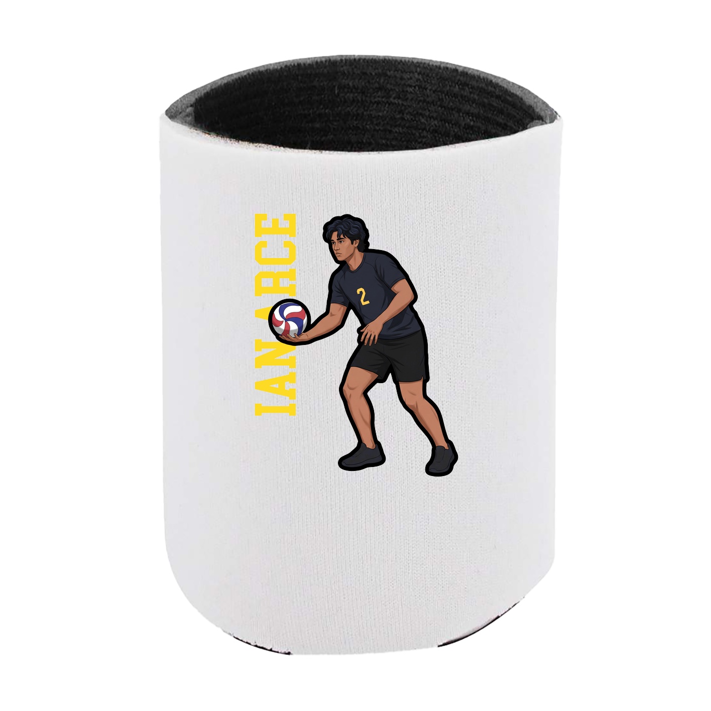 Can Holder — Name Vertical in White