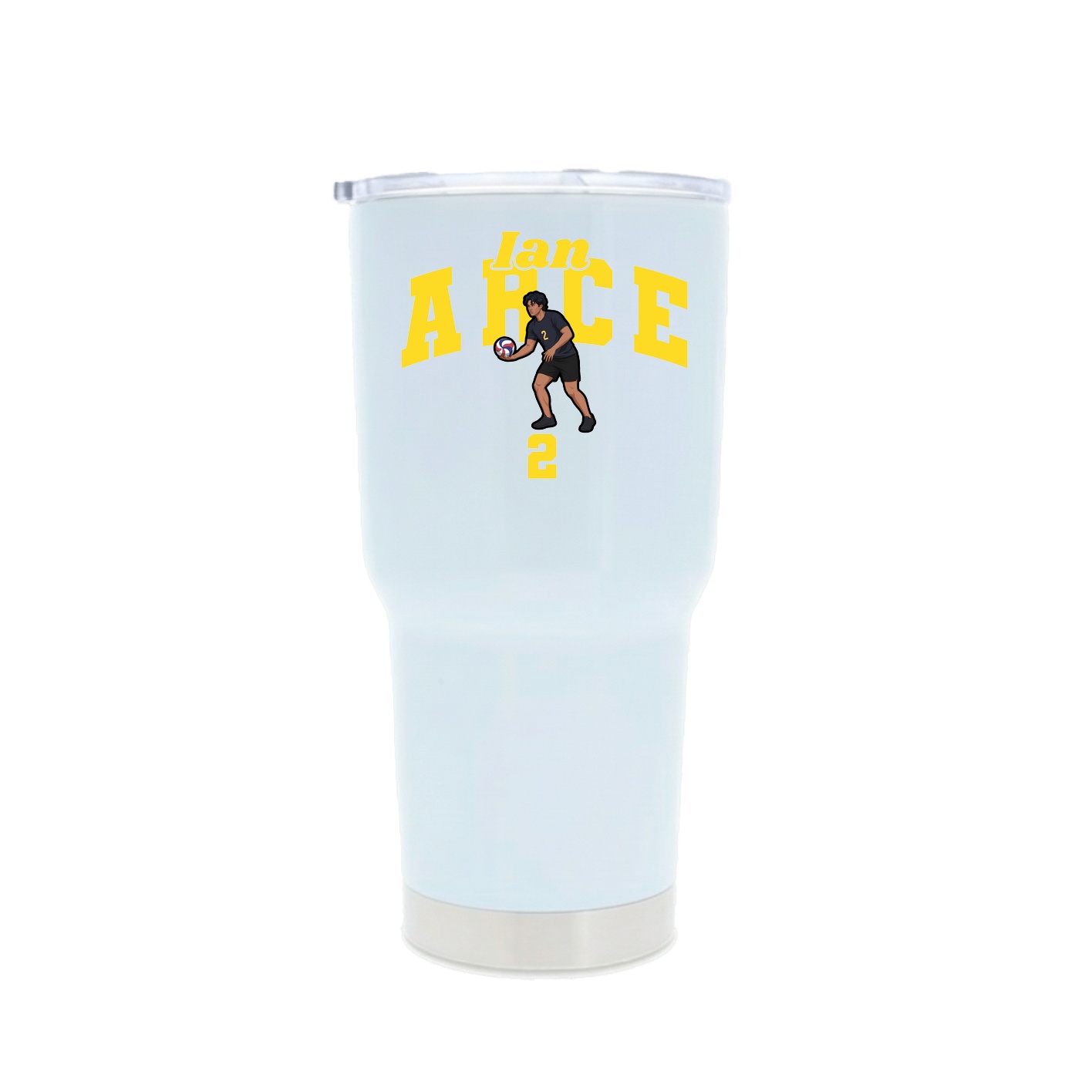 30oz Stainless Steel Tumbler — Signature Arch in White