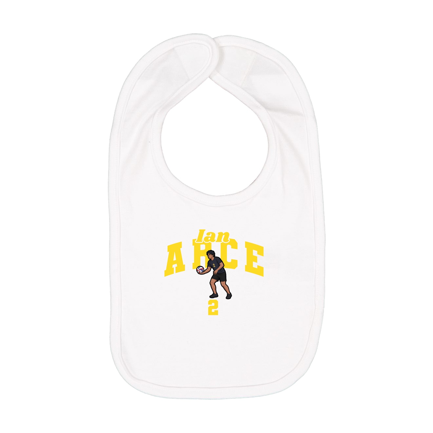 Infant Bib — Signature Arch in White