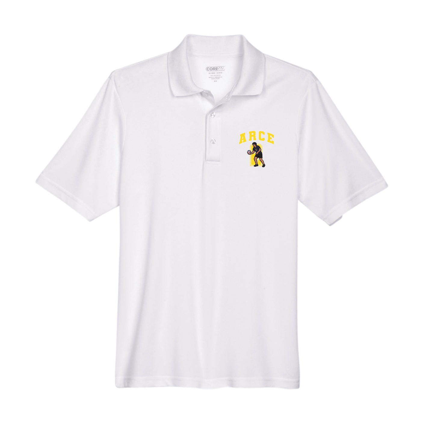 Performance Polo — Number in White