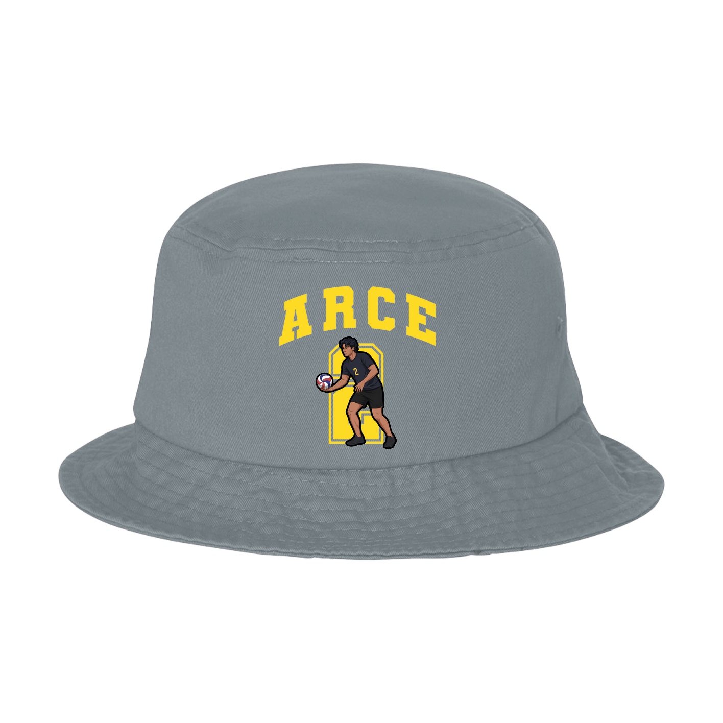 Bucket Cap — Number in Grey