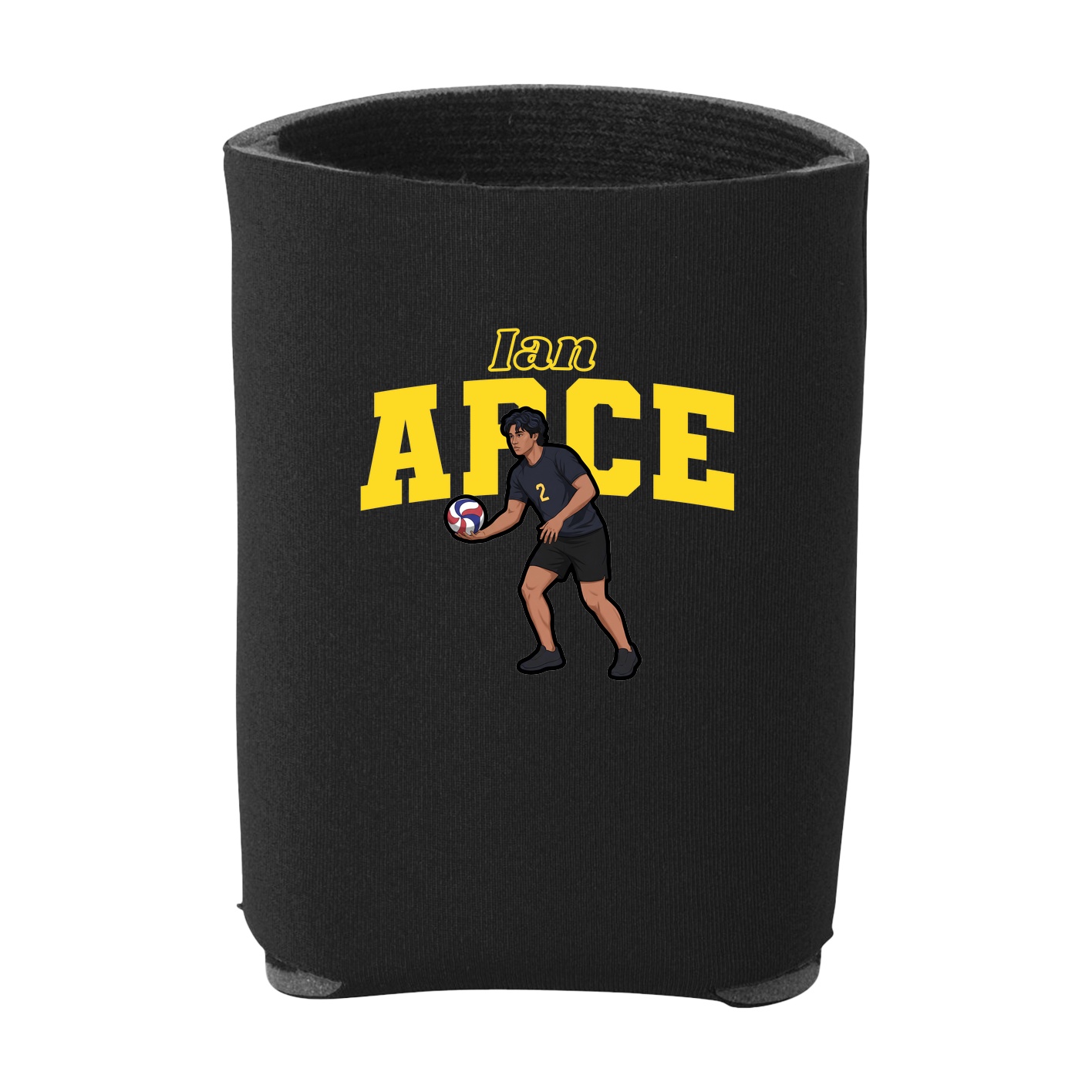Can Holder — Name Arch in Black