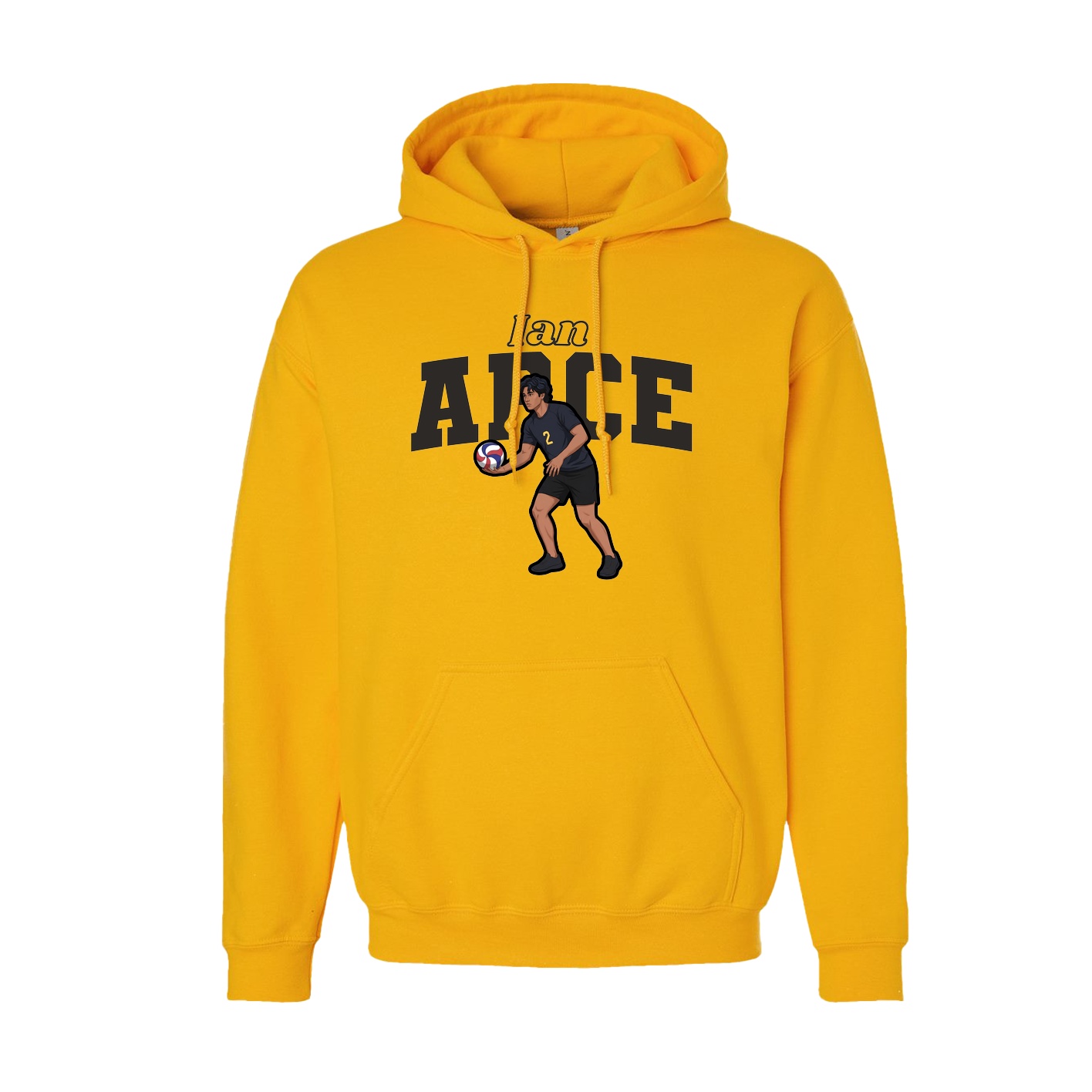 Hoodie — Name Arch in Gold