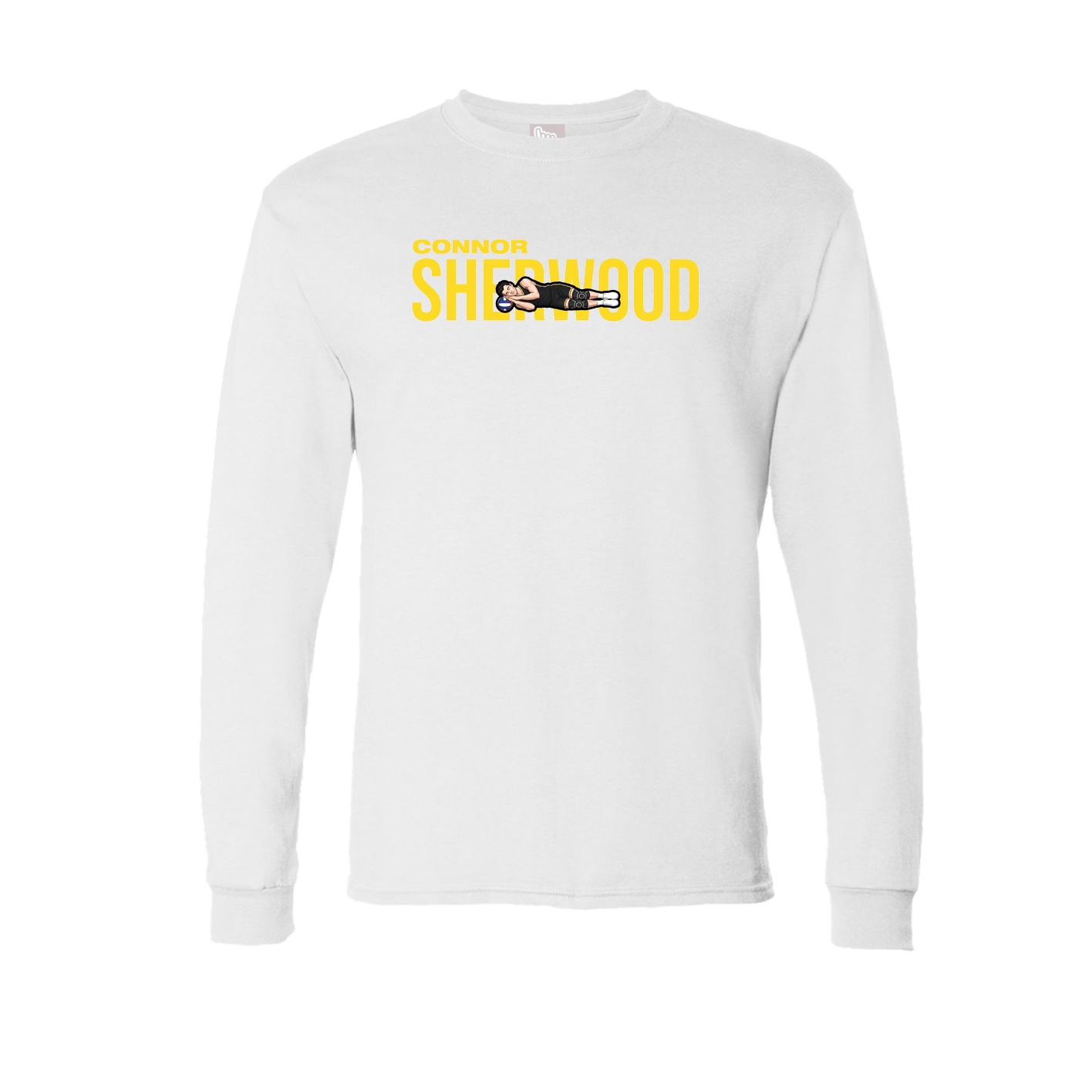 Long Sleeve Tee — Player Name in White