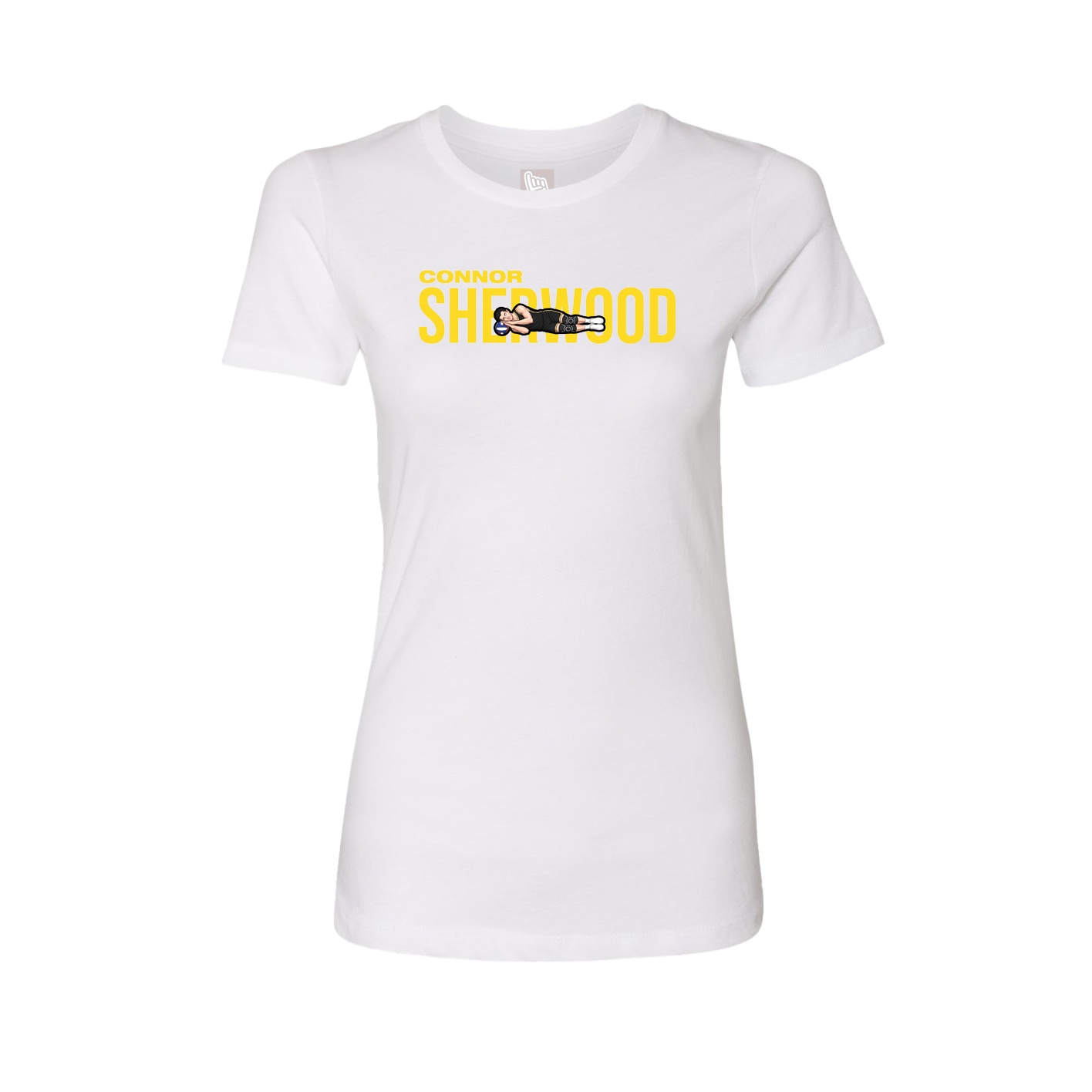 Fitted Women's Tee — Player Name in White