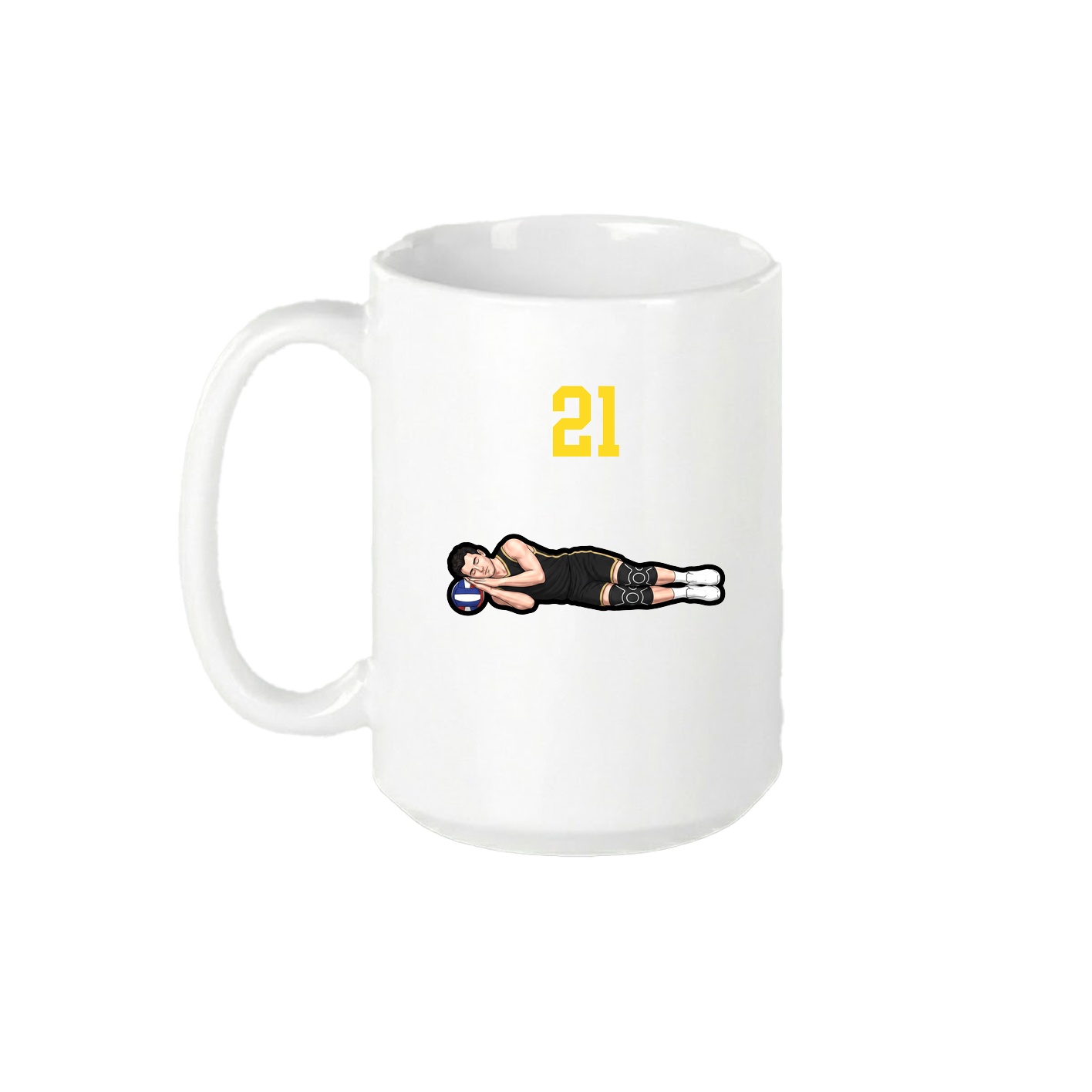 15oz Coffee Mug — Number Top in White