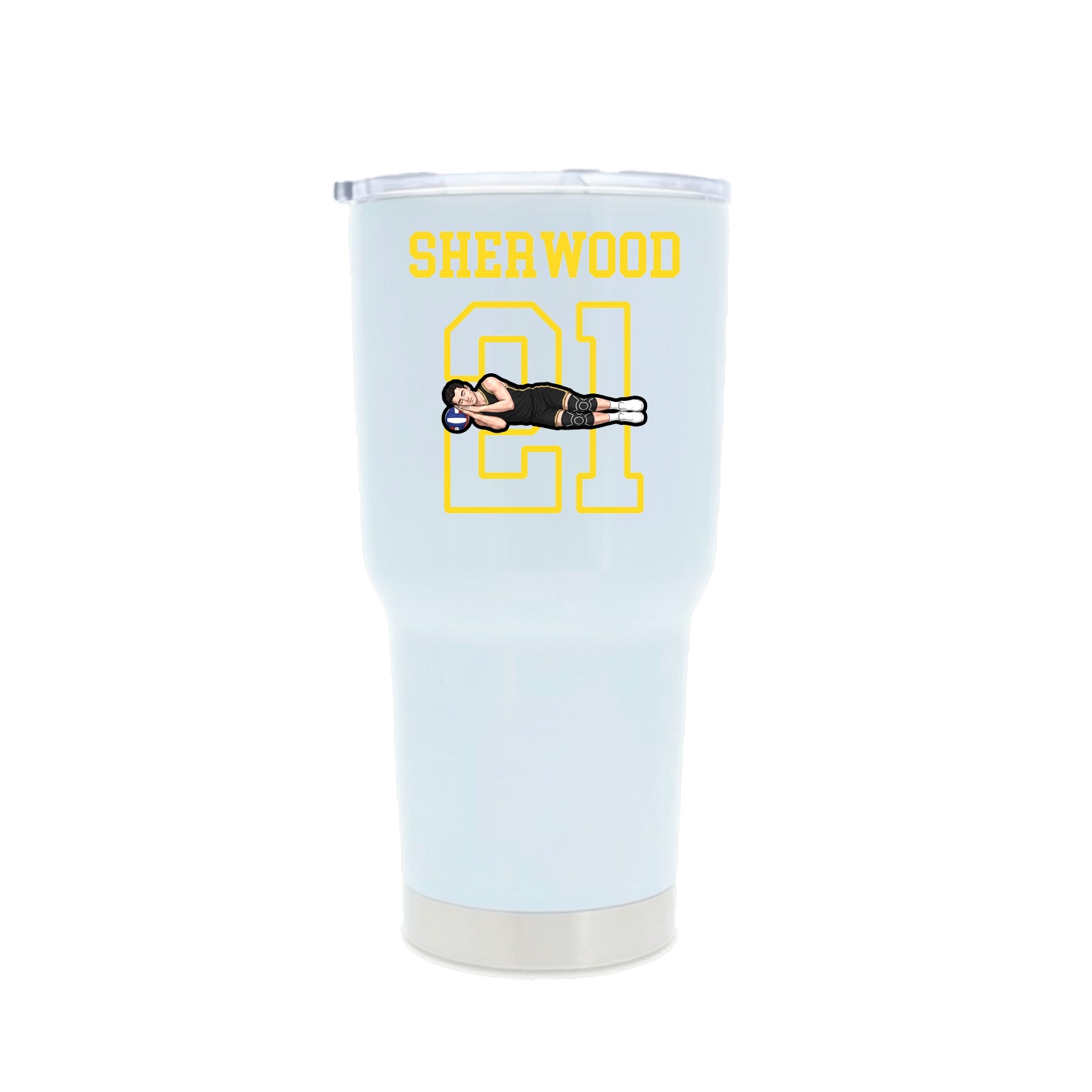 30oz Stainless Steel Tumbler — Shirsey in White