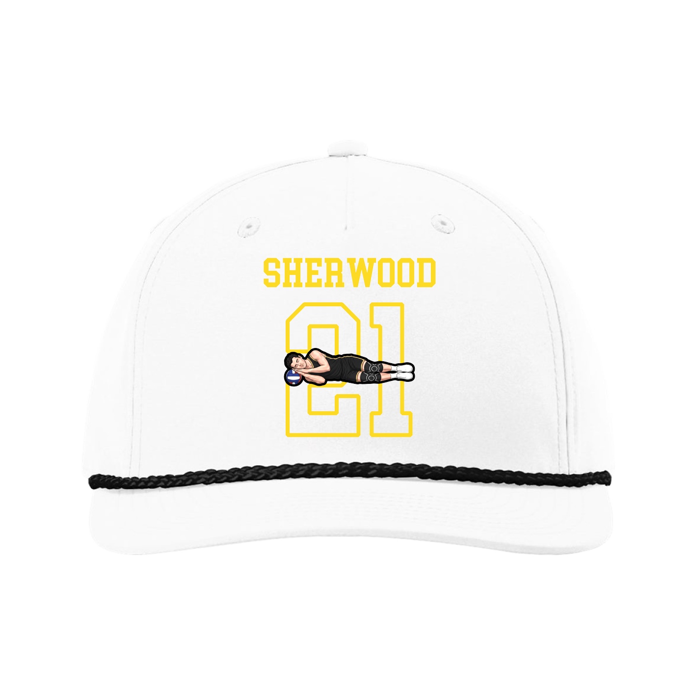 Five-Panel Classic Rope Cap — Shirsey in White