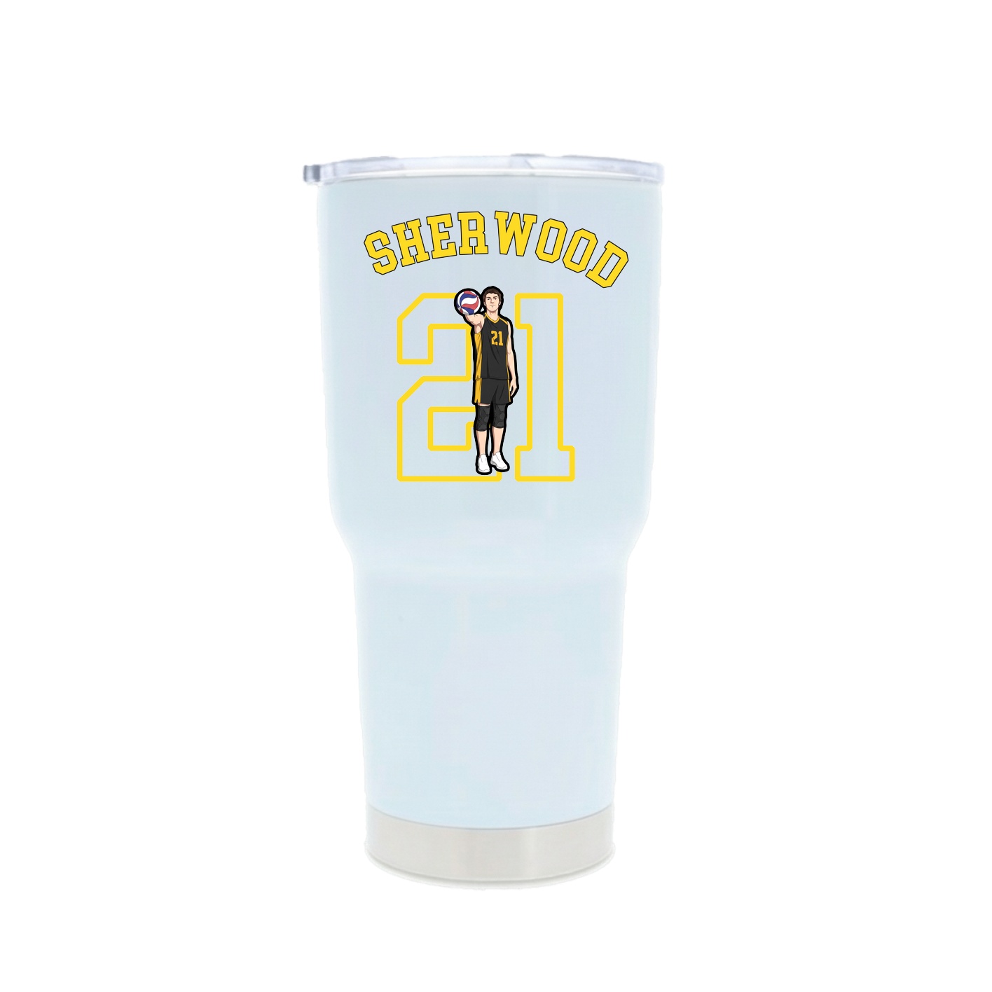 30oz Stainless Steel Tumbler — Shirsey Arch in White