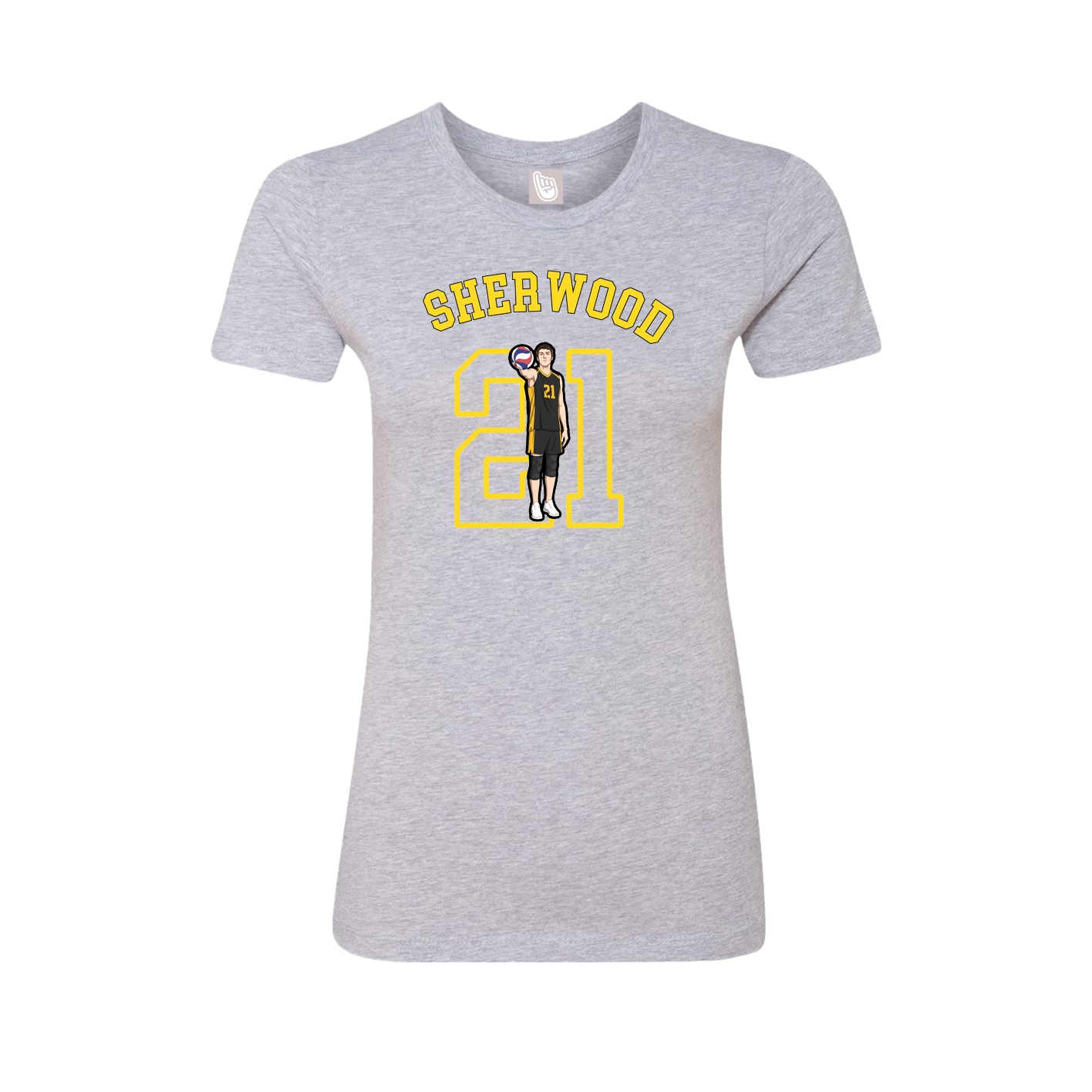Fitted Women's Tee — Shirsey Arch in Grey